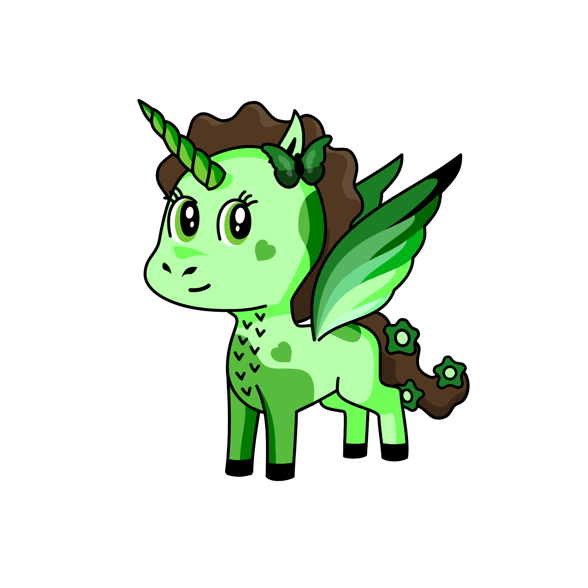 Greenie , the unicorn