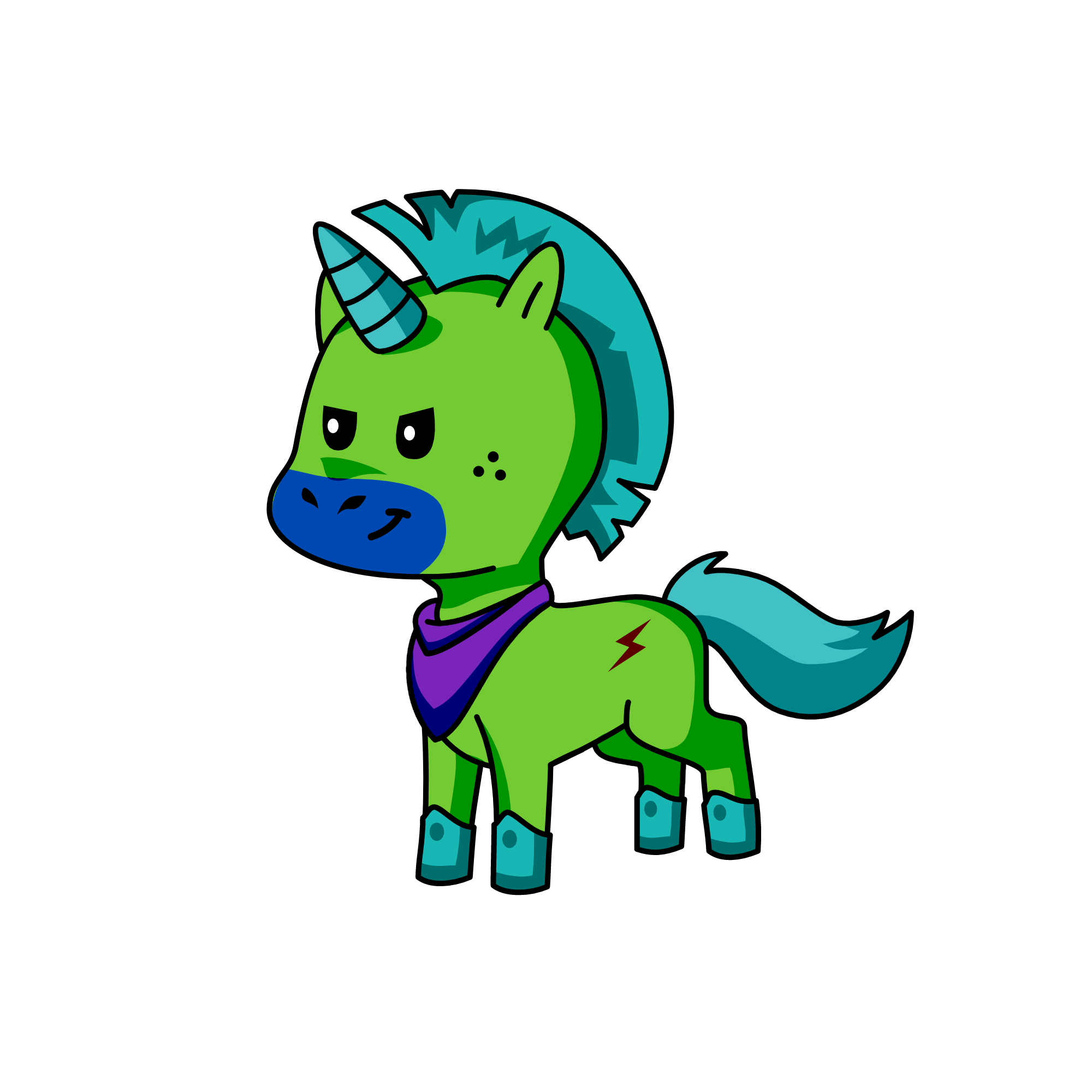 Sticky Waffles, the unicorn