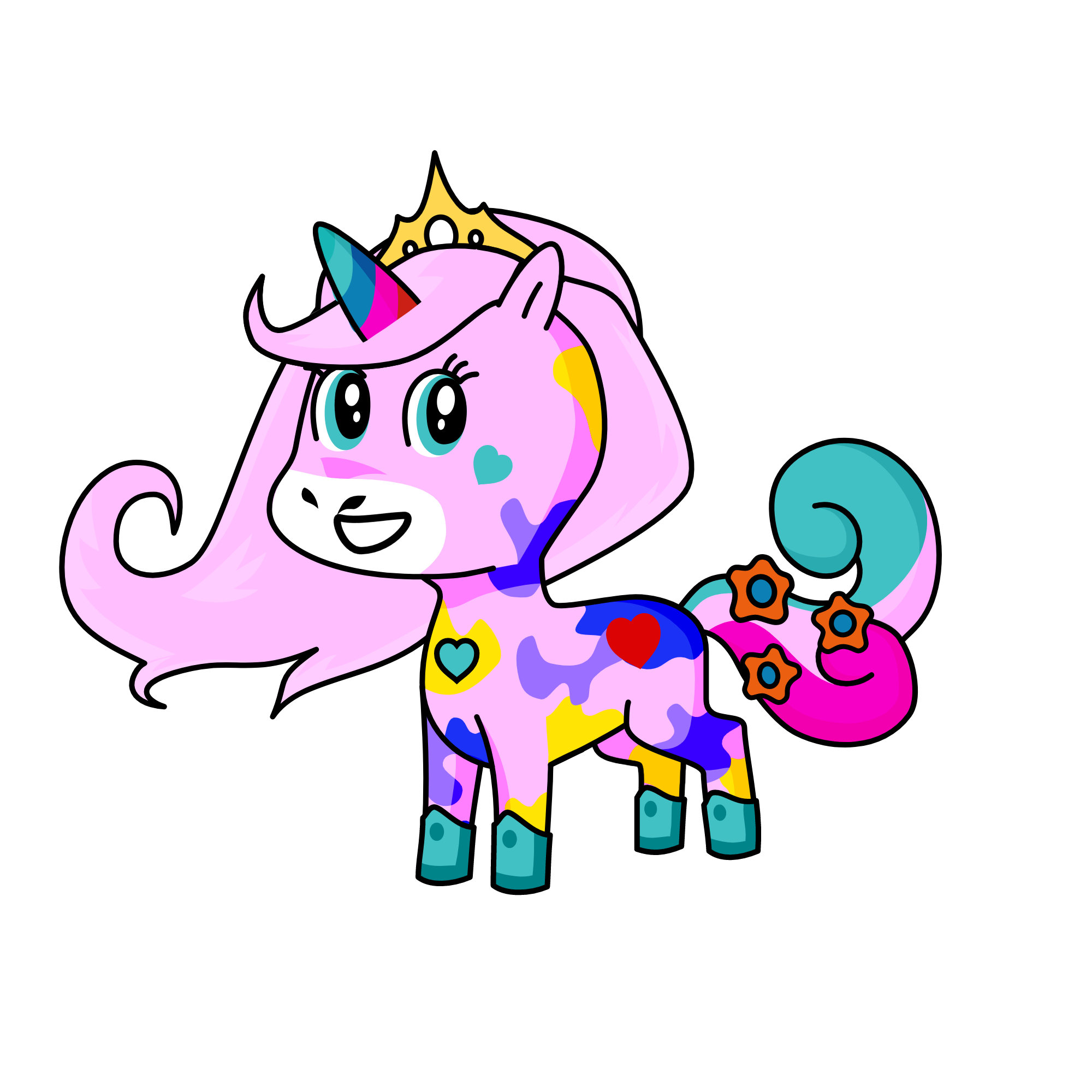 Rainbow Galaxy Rose, the unicorn
