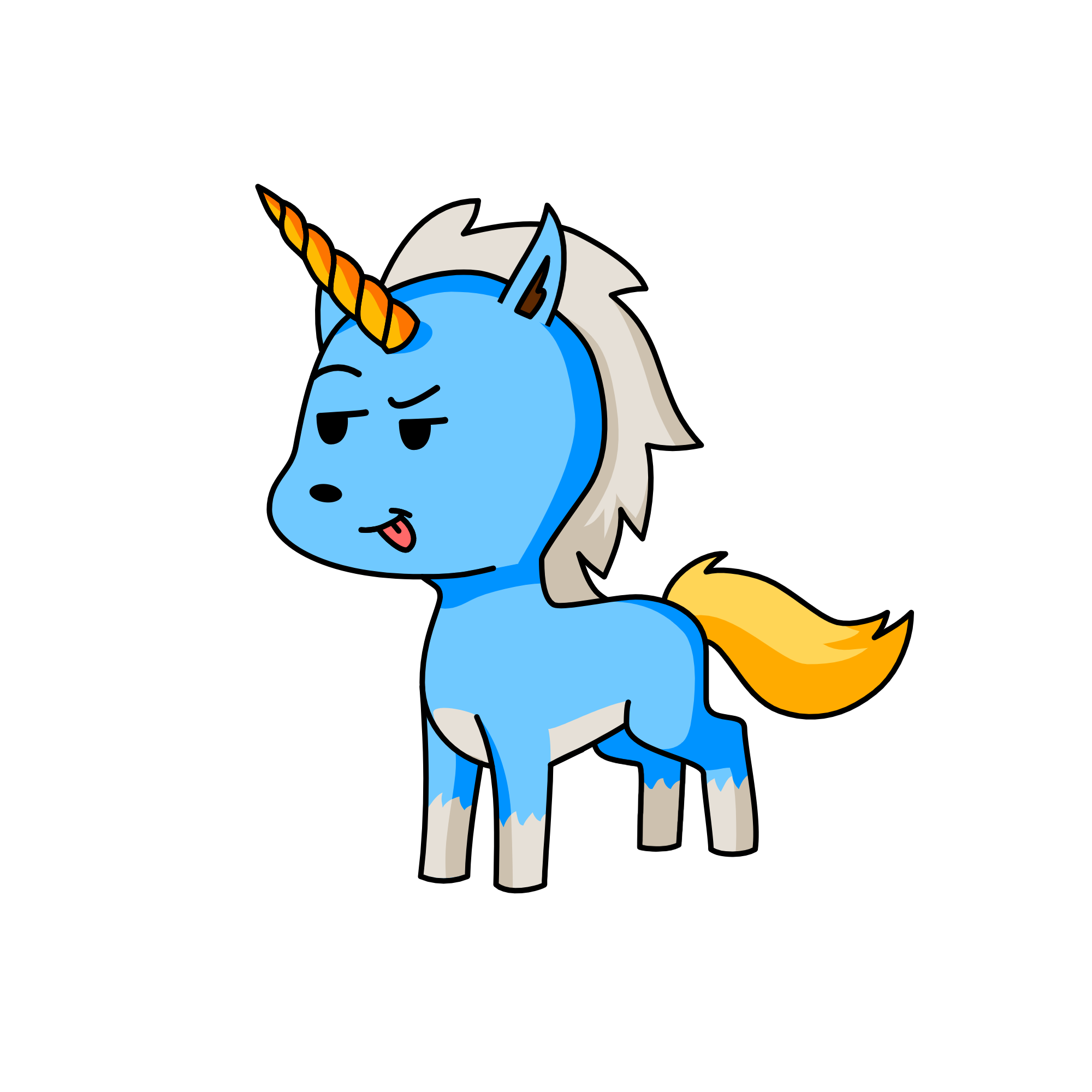 cheeky blue, the unicorn