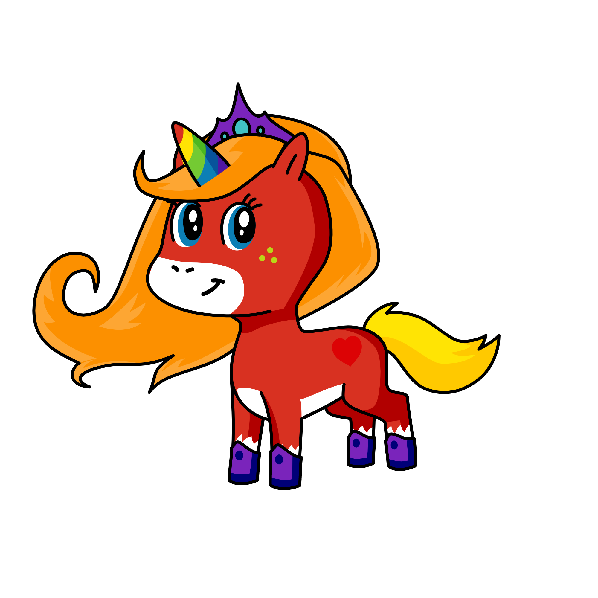 Rainbow Lightning, the unicorn