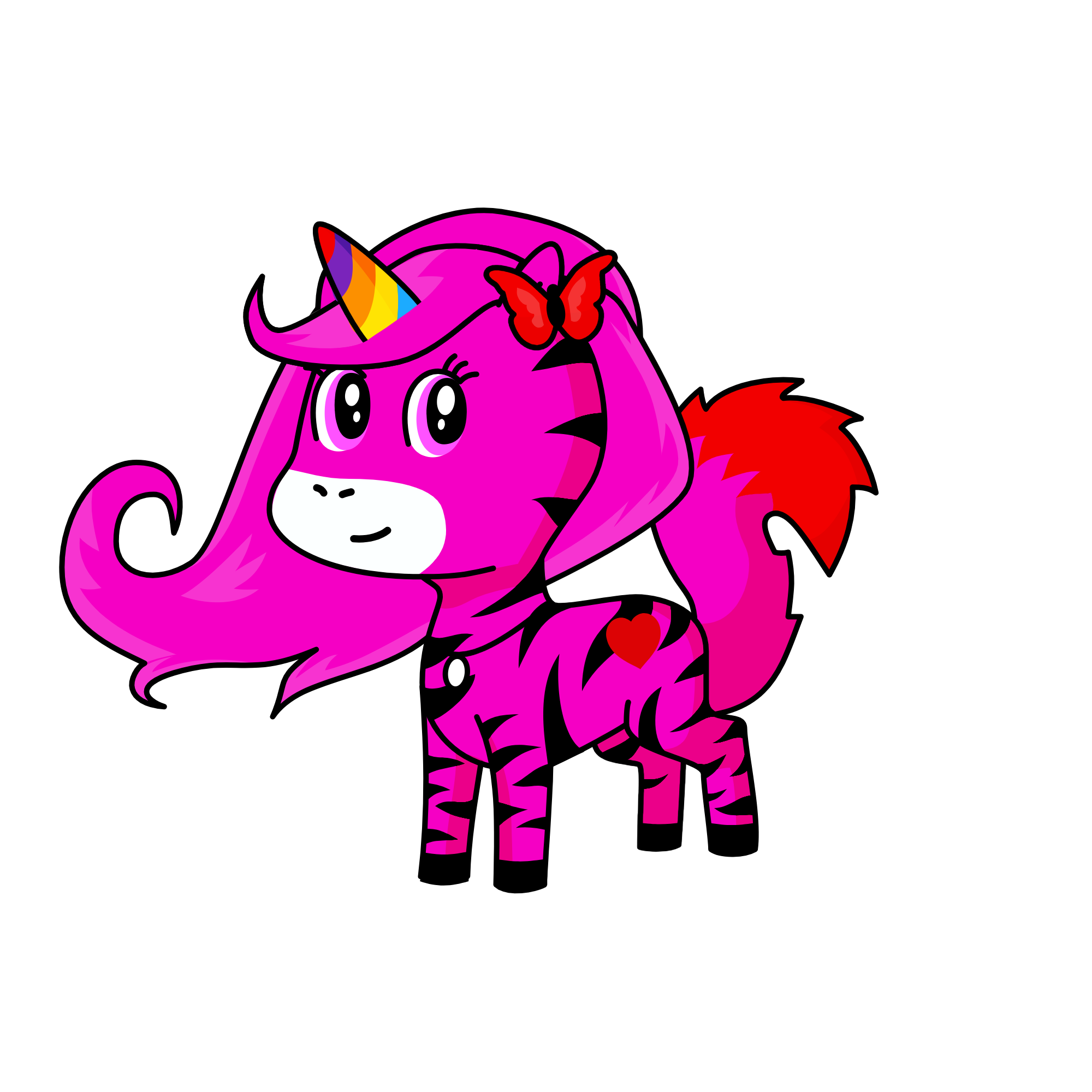 Princess Rapunzel, the unicorn