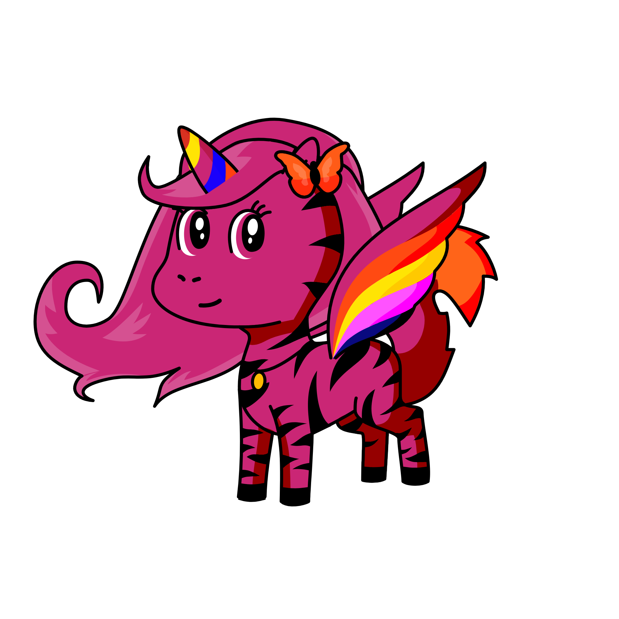 Princess  Rapunzel , the unicorn