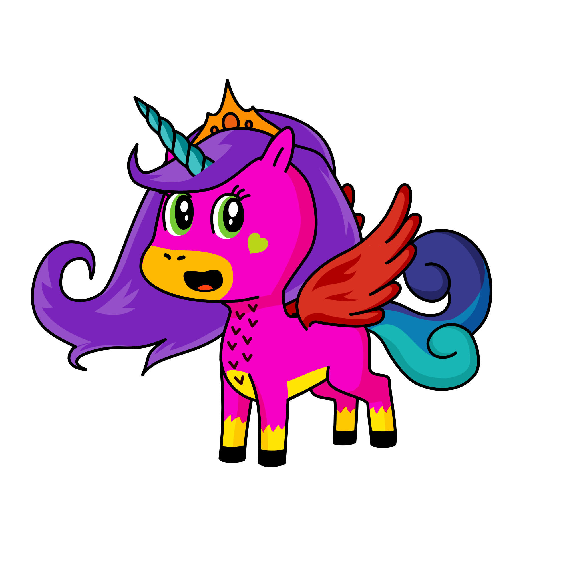 Super colors , the unicorn