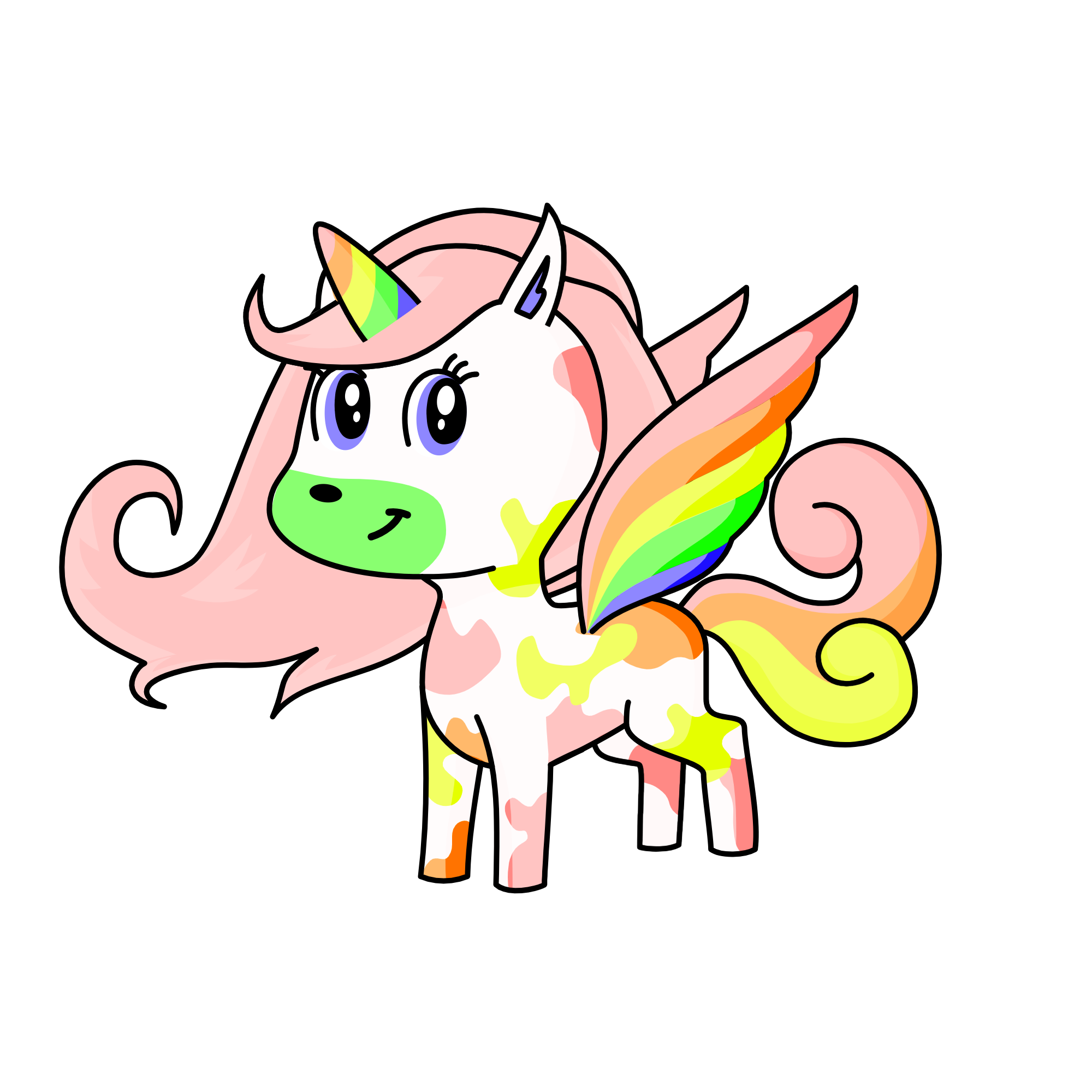 Rainbow, the unicorn