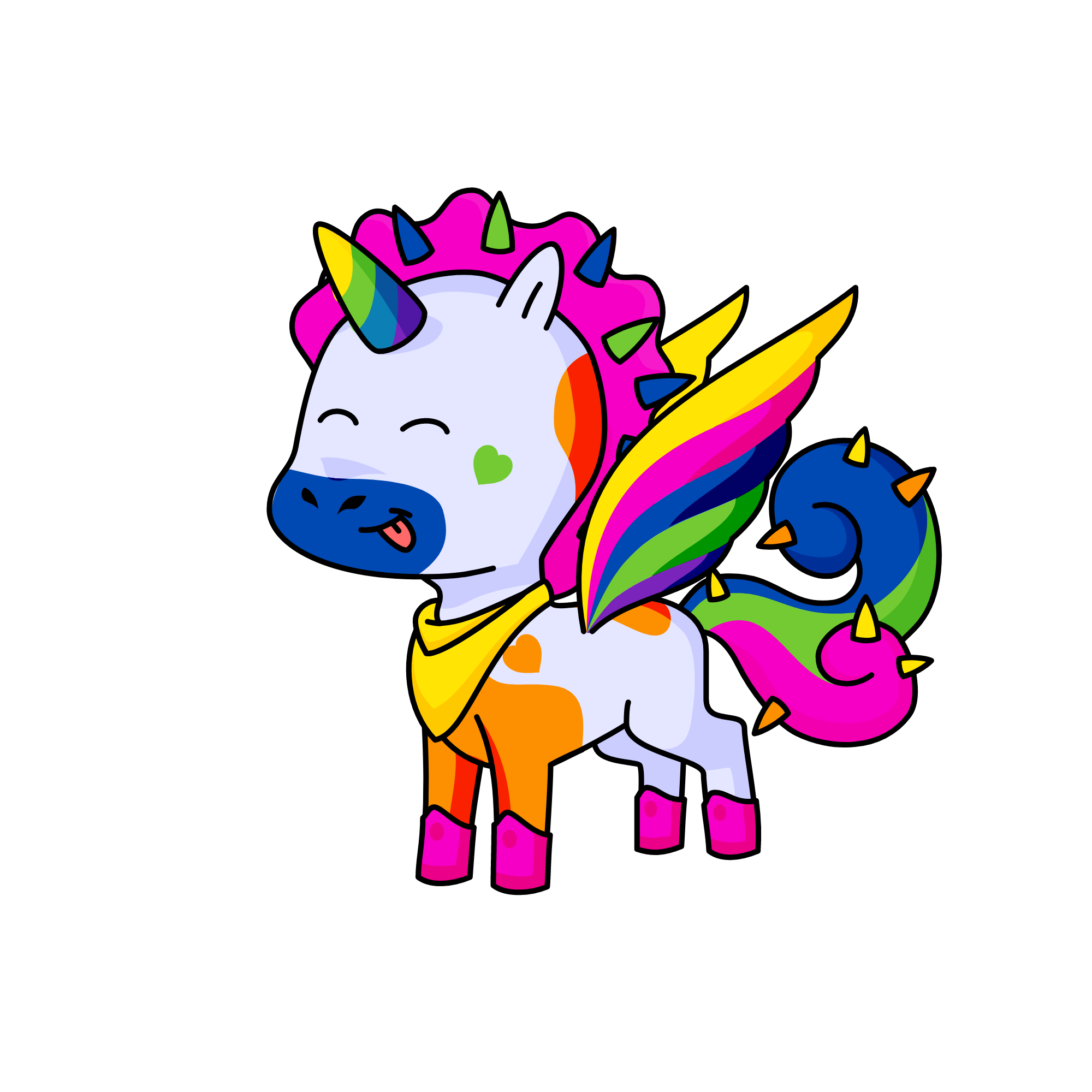 Rainbow-Dragon, the unicorn