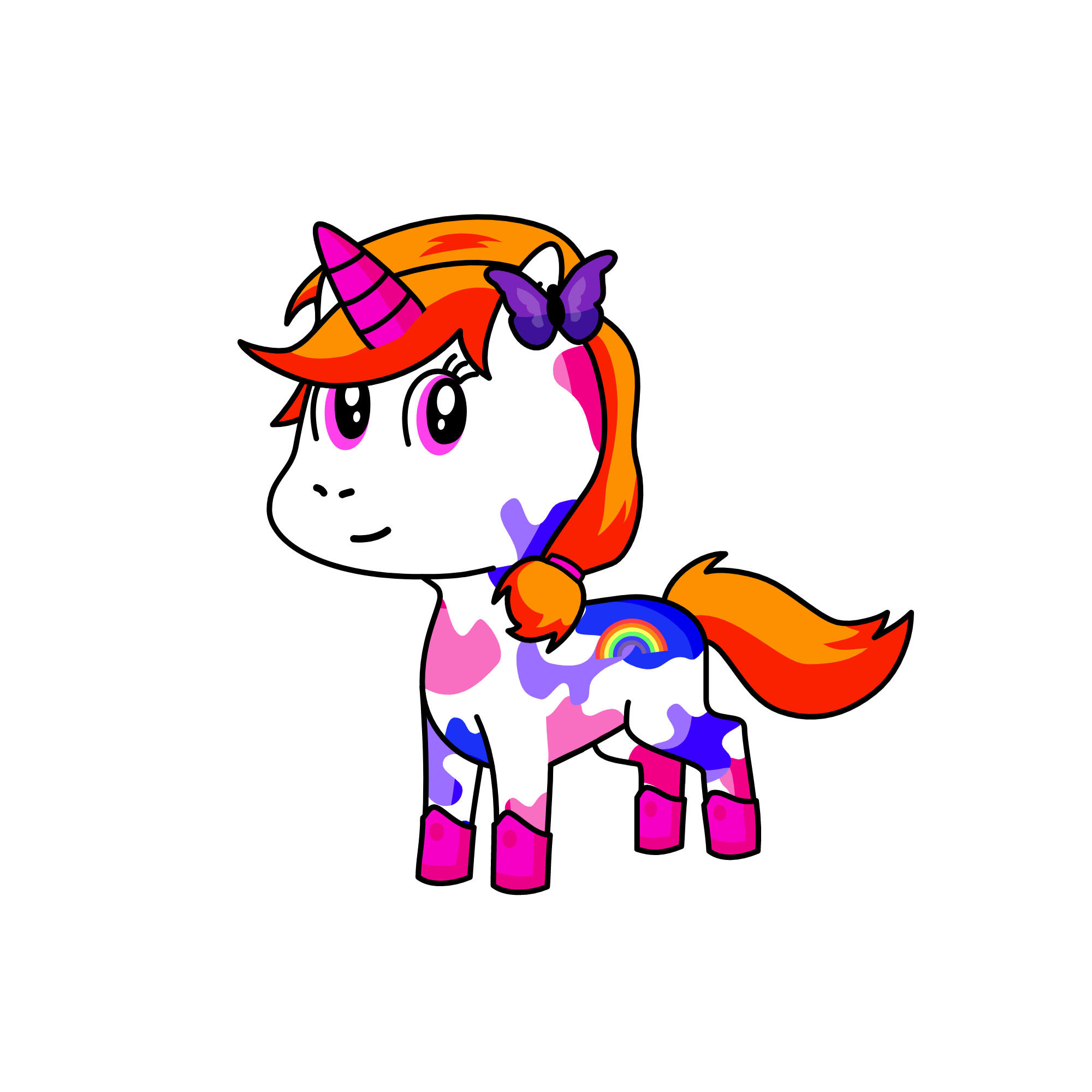 Rainbow Fall, the unicorn