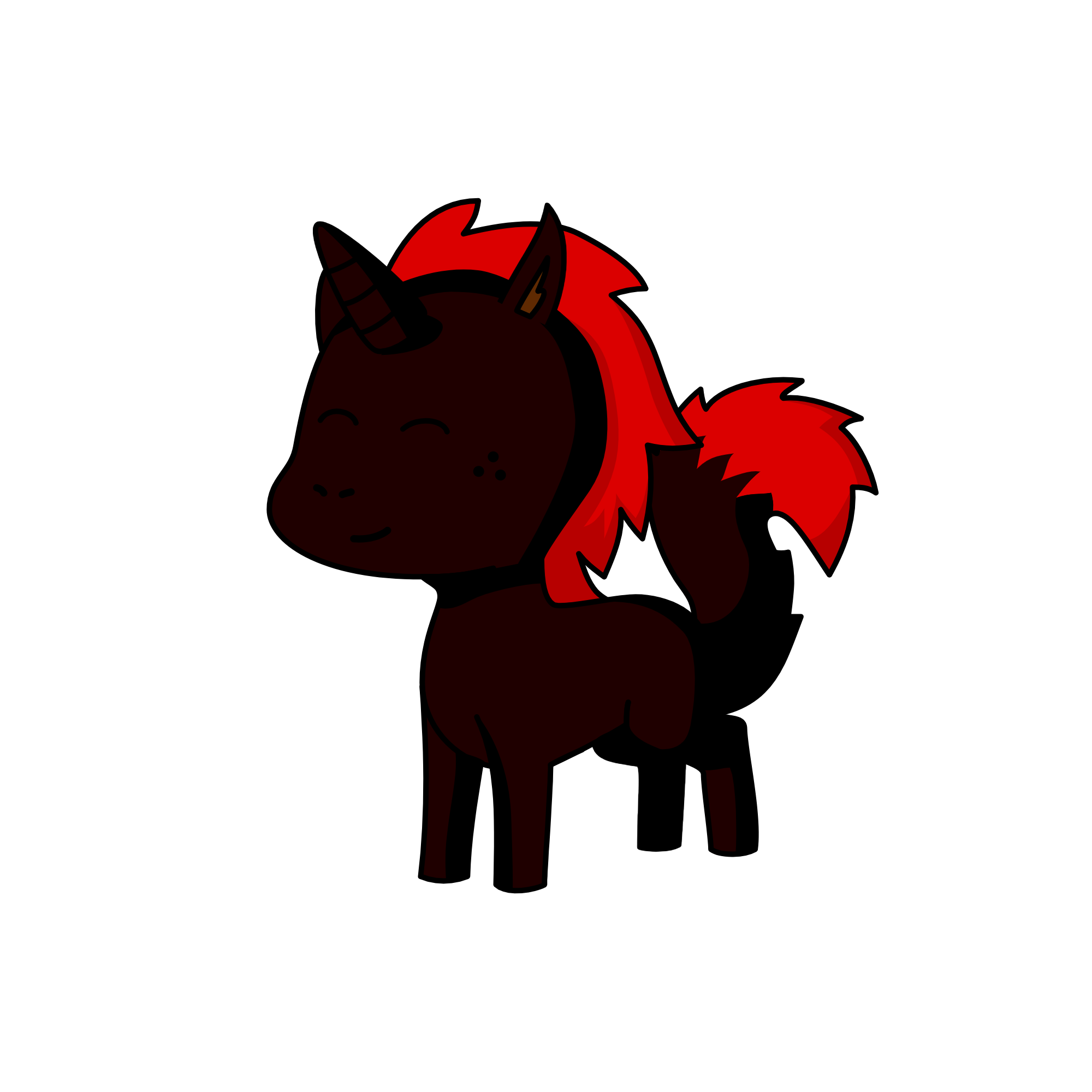 Dark Princess * sorry if she's brown*, the unicorn