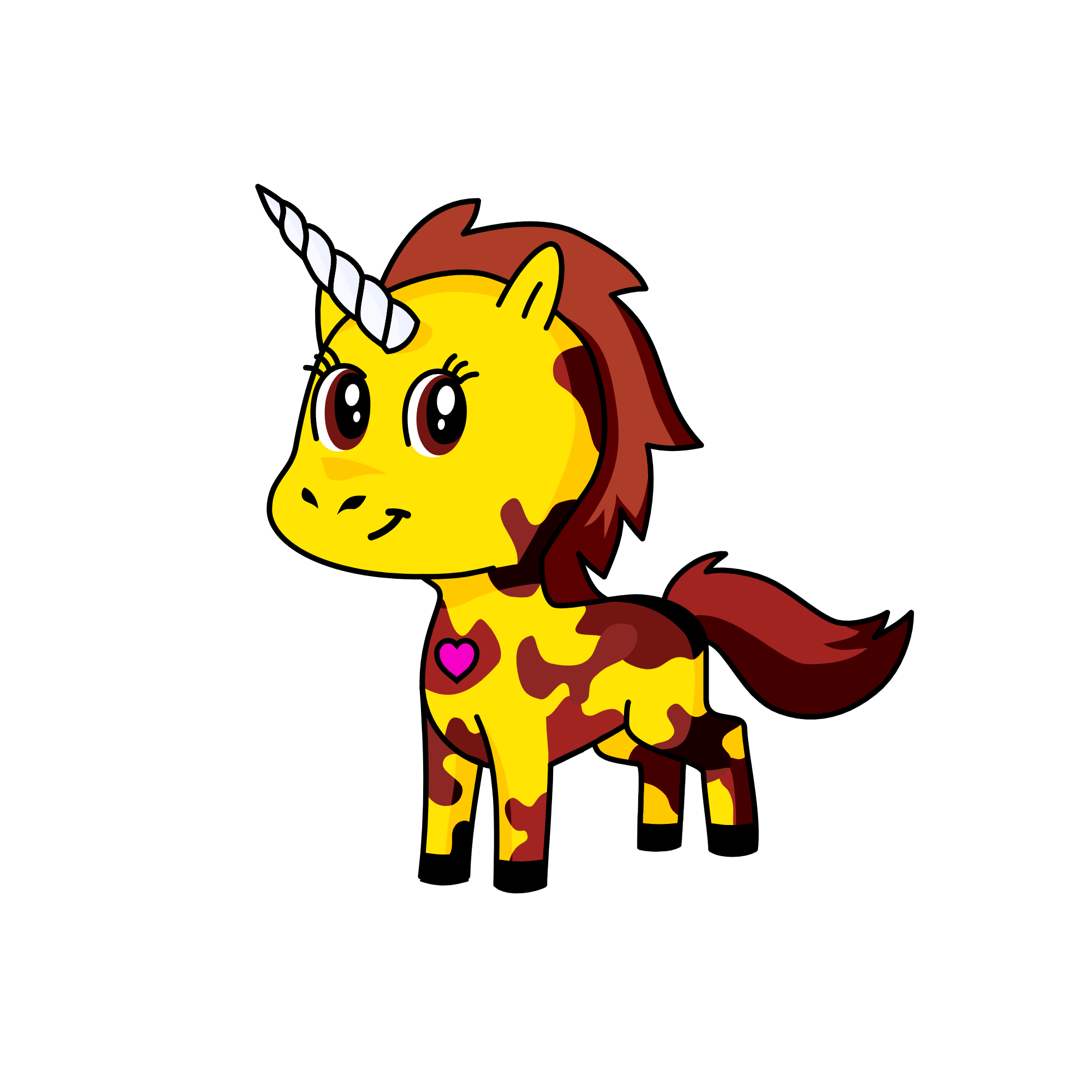 Mrs. Giraffe, the unicorn