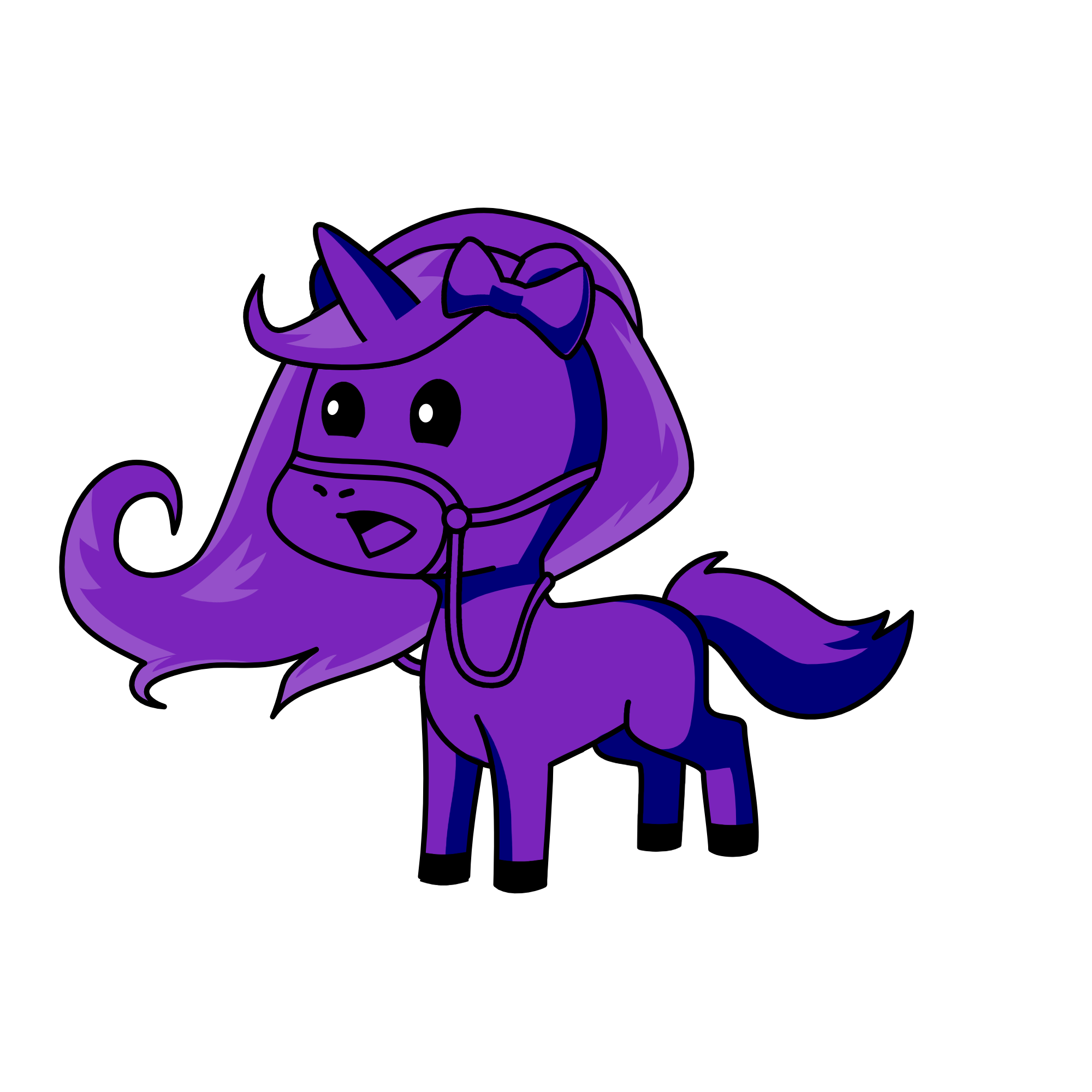 Super purple, the unicorn