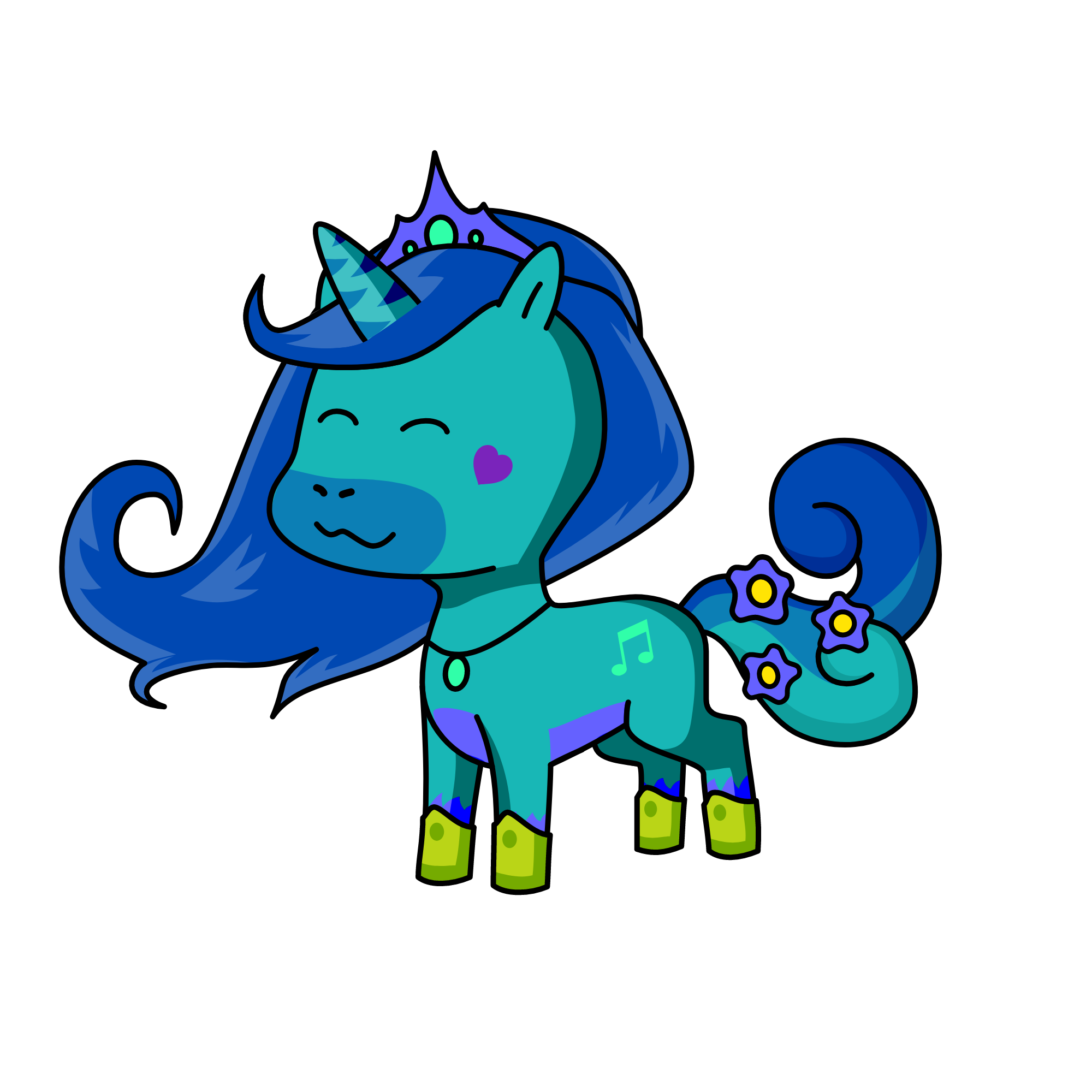 Emerald, the unicorn