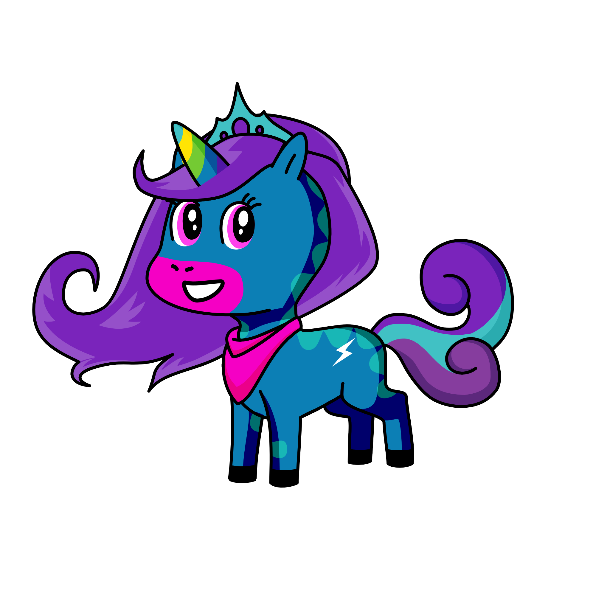 lighting bolt, the unicorn