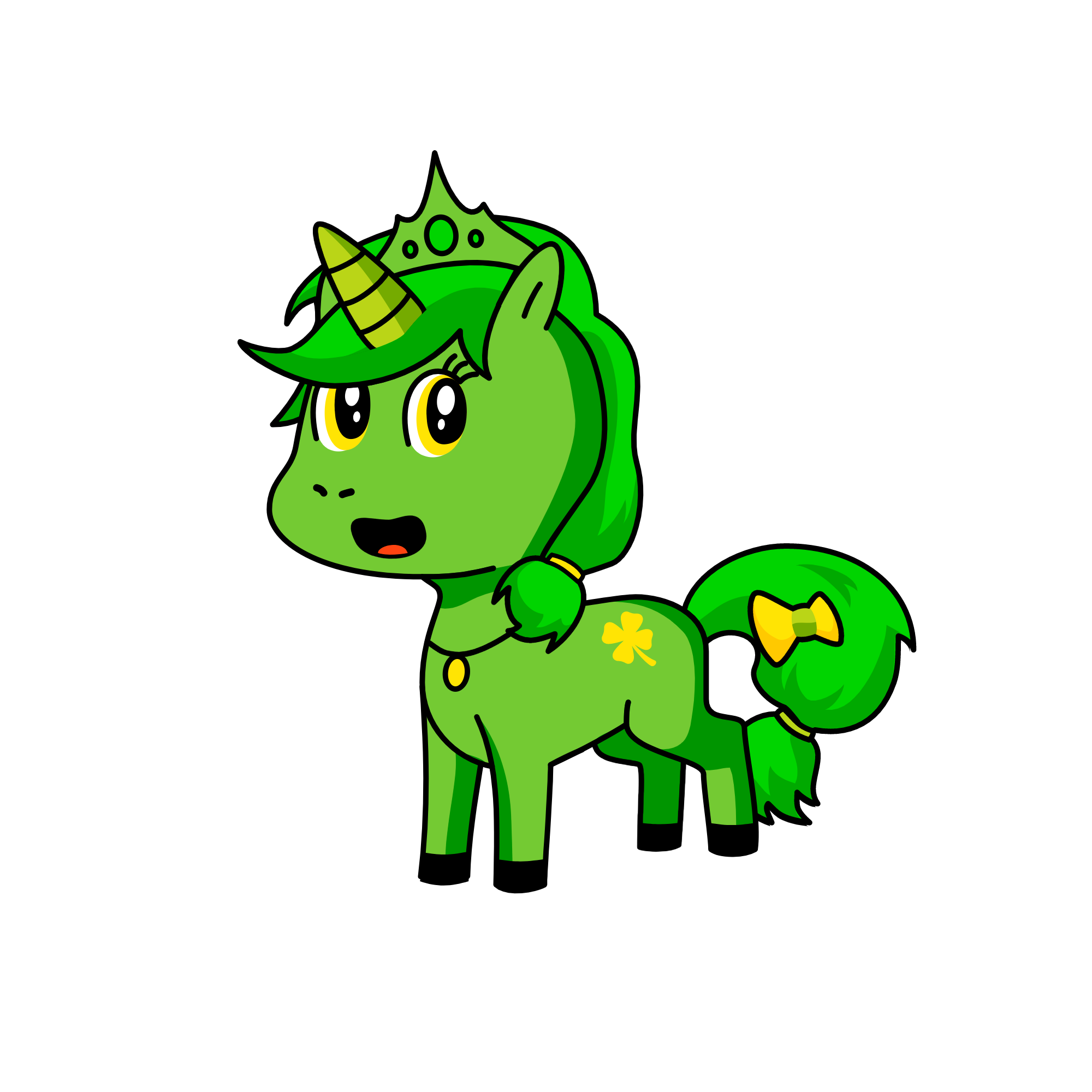 Queen green of the plains unicorns, the unicorn