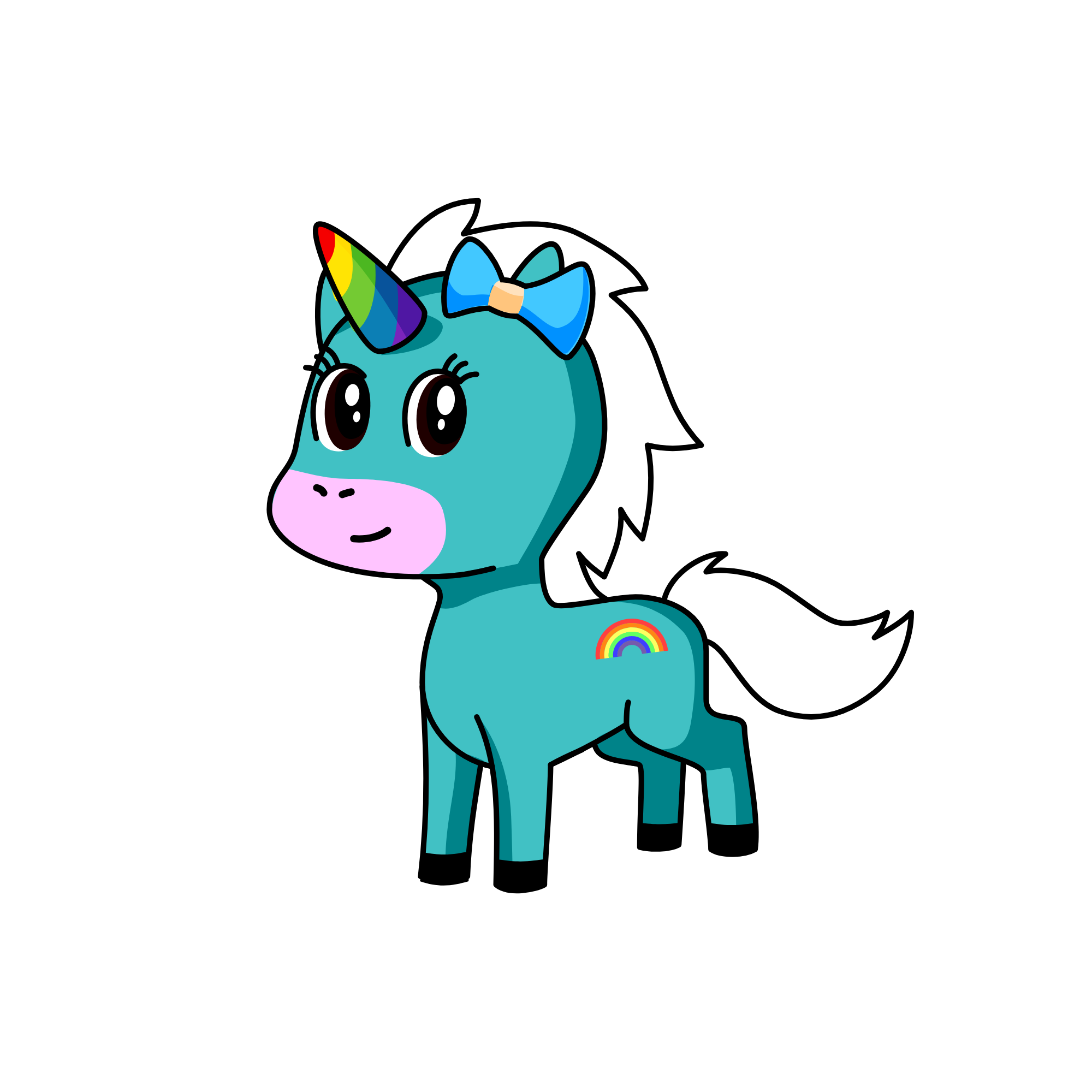 Rainbow, the unicorn