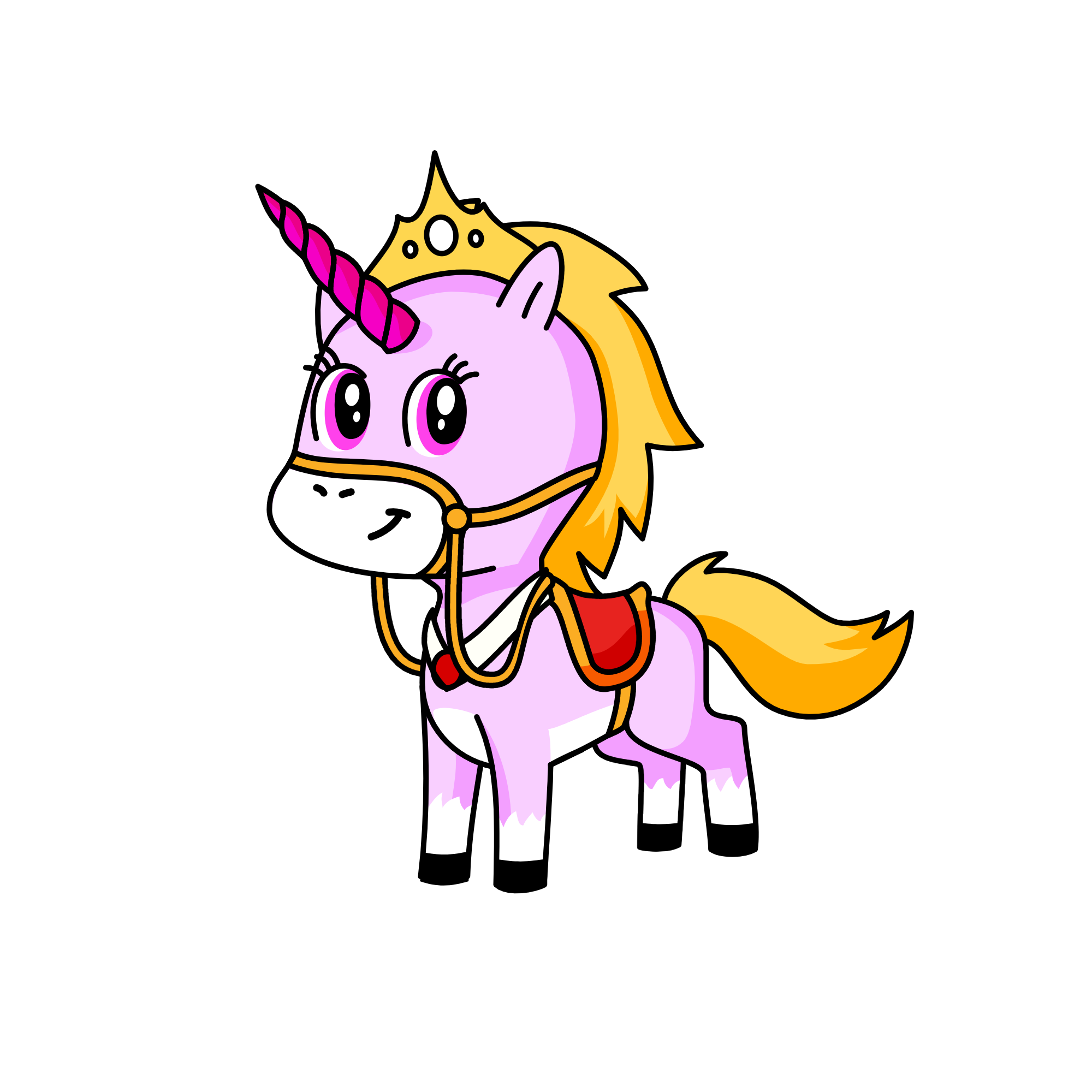 princess pink , the unicorn