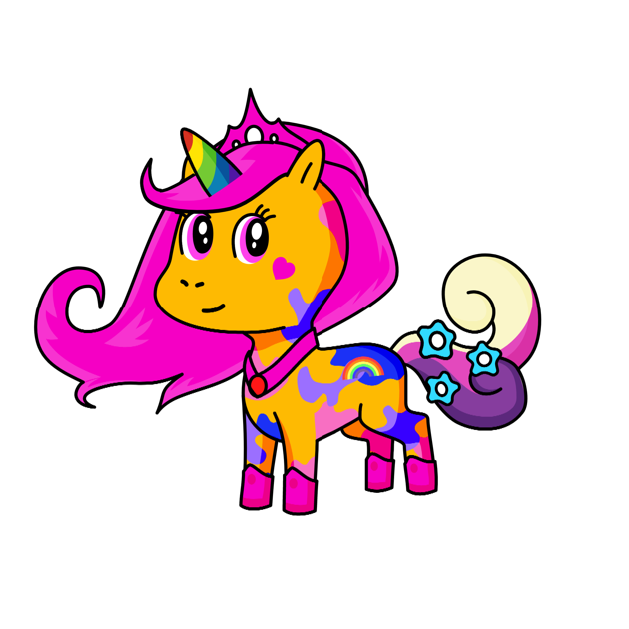 Rainbow, the unicorn