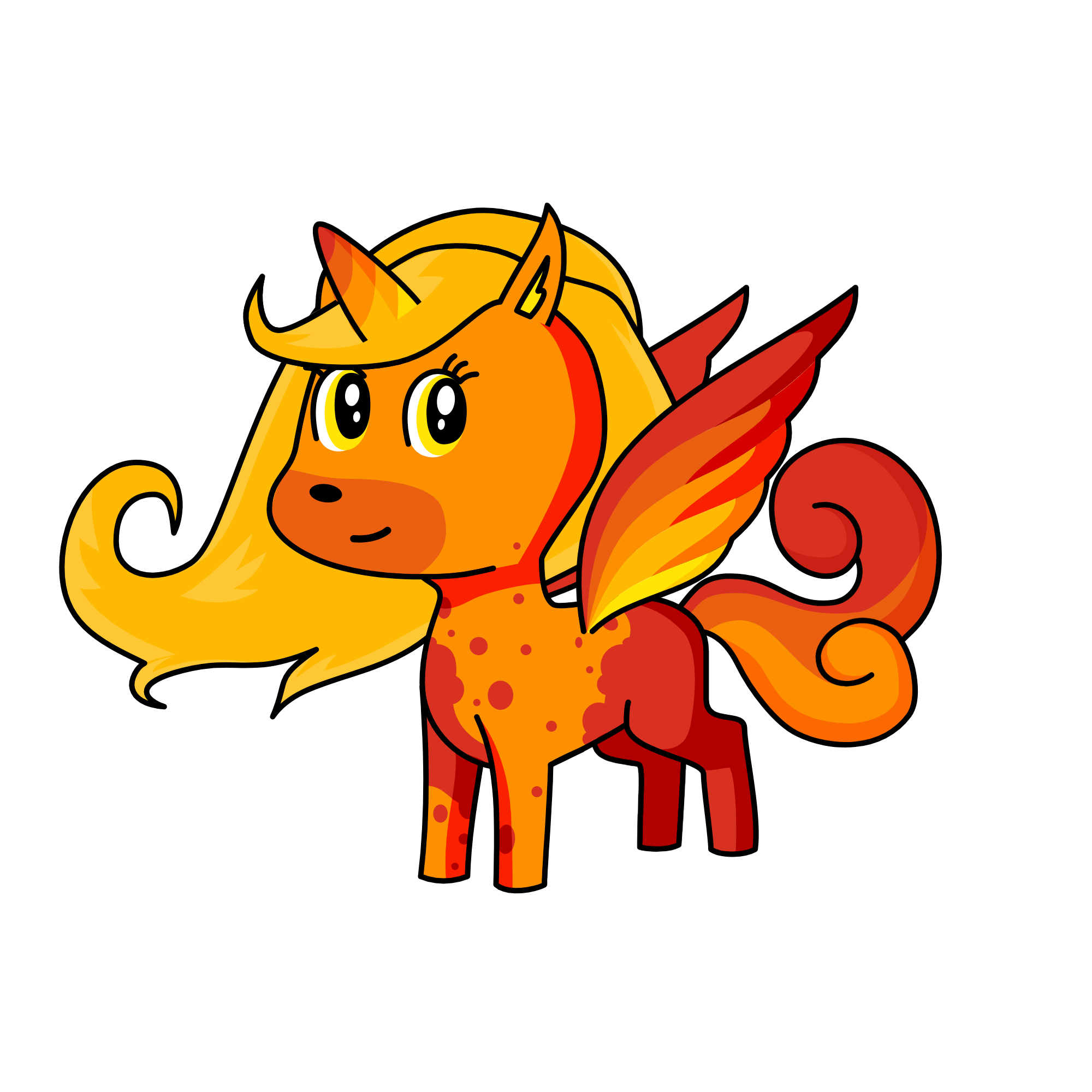 Sunset, the unicorn