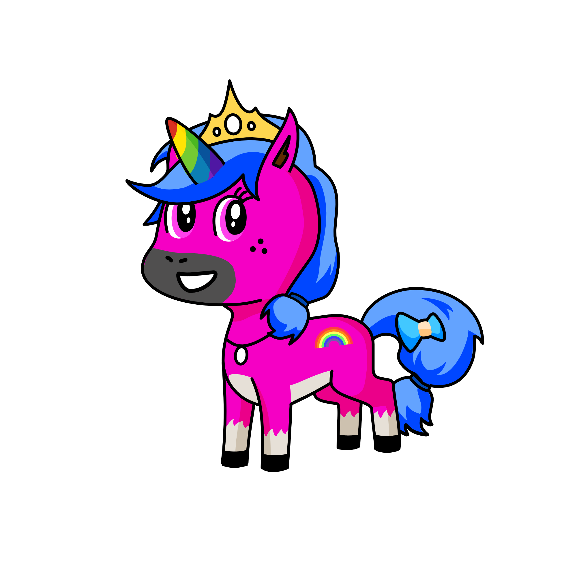 queen rainbow, the unicorn