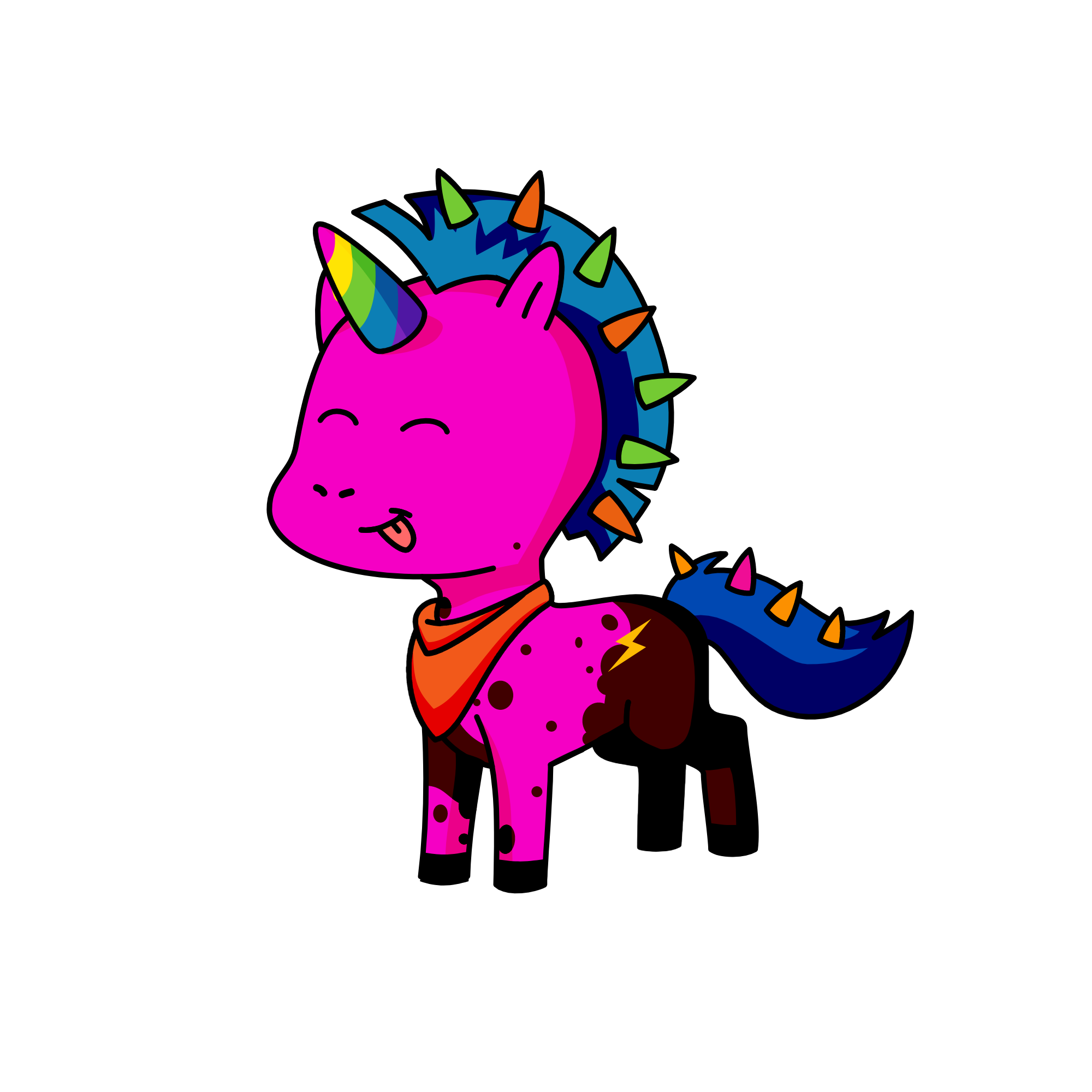 Blueberry bear, the unicorn