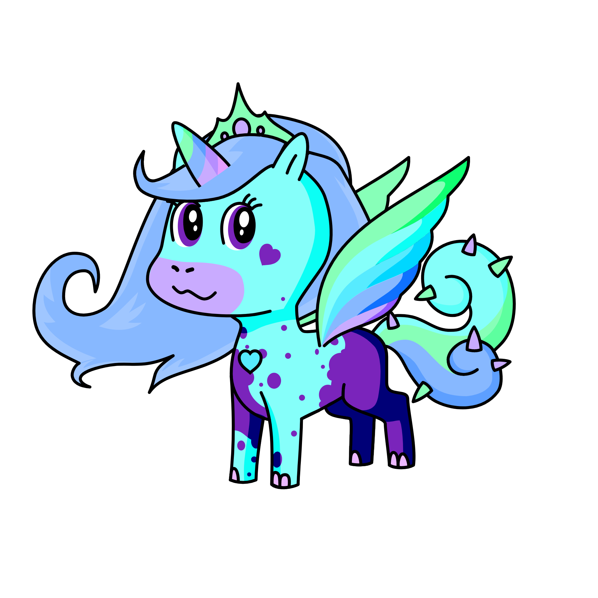 mermaid unicorn who apparently has wings         (name her wat you want), the unicorn