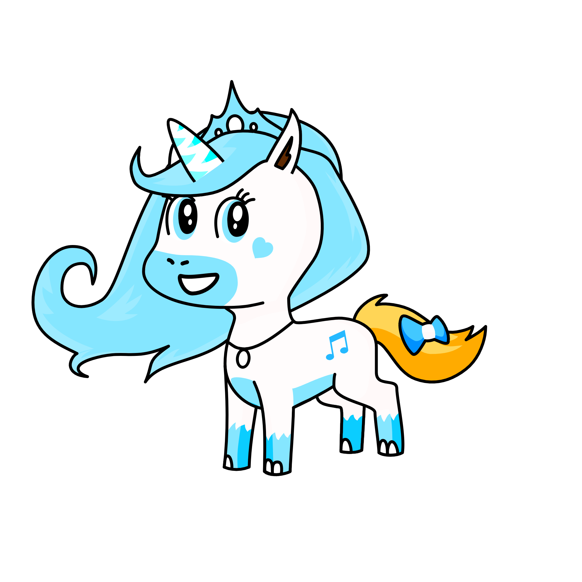 Snow qweenie, the unicorn