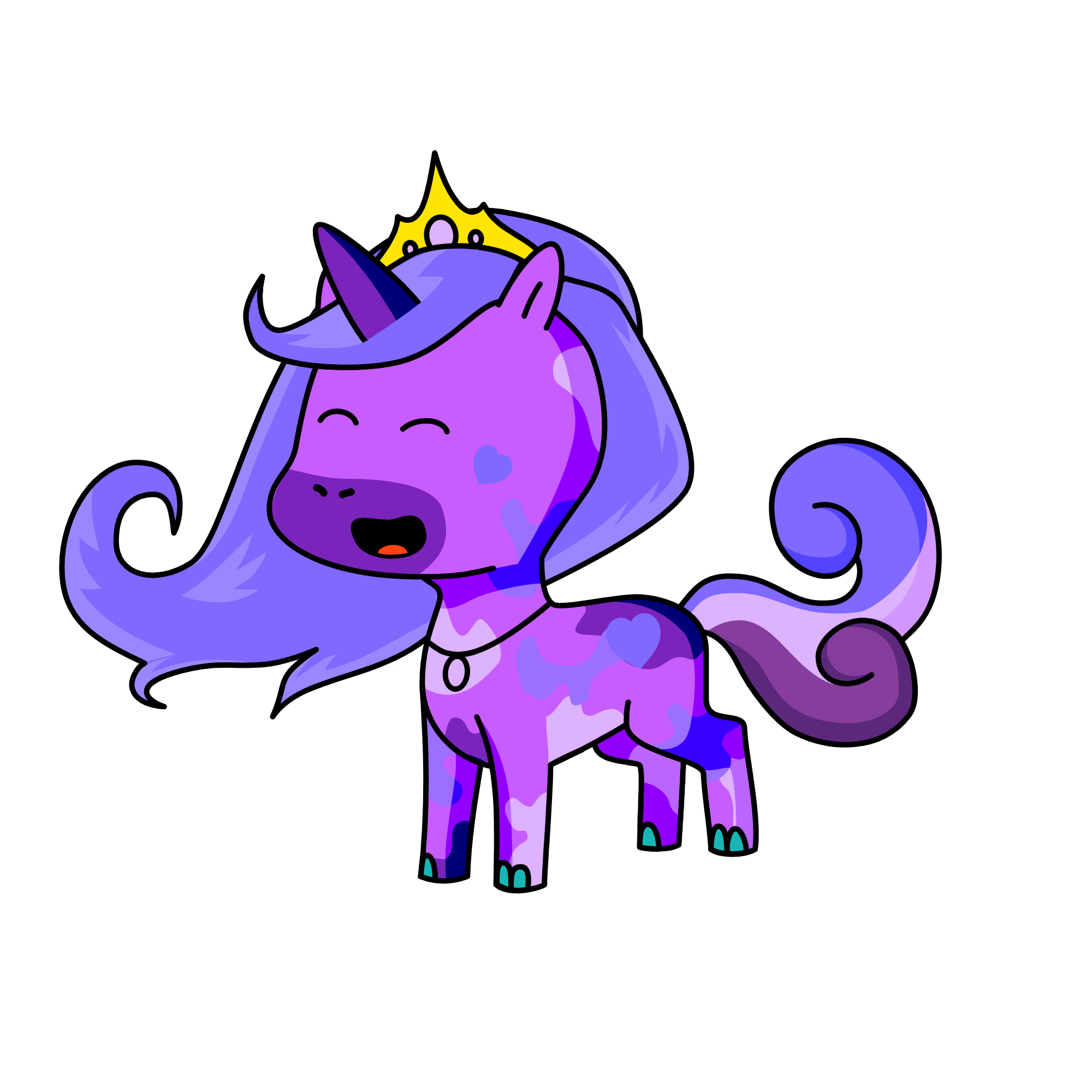 Queen Violet, the unicorn