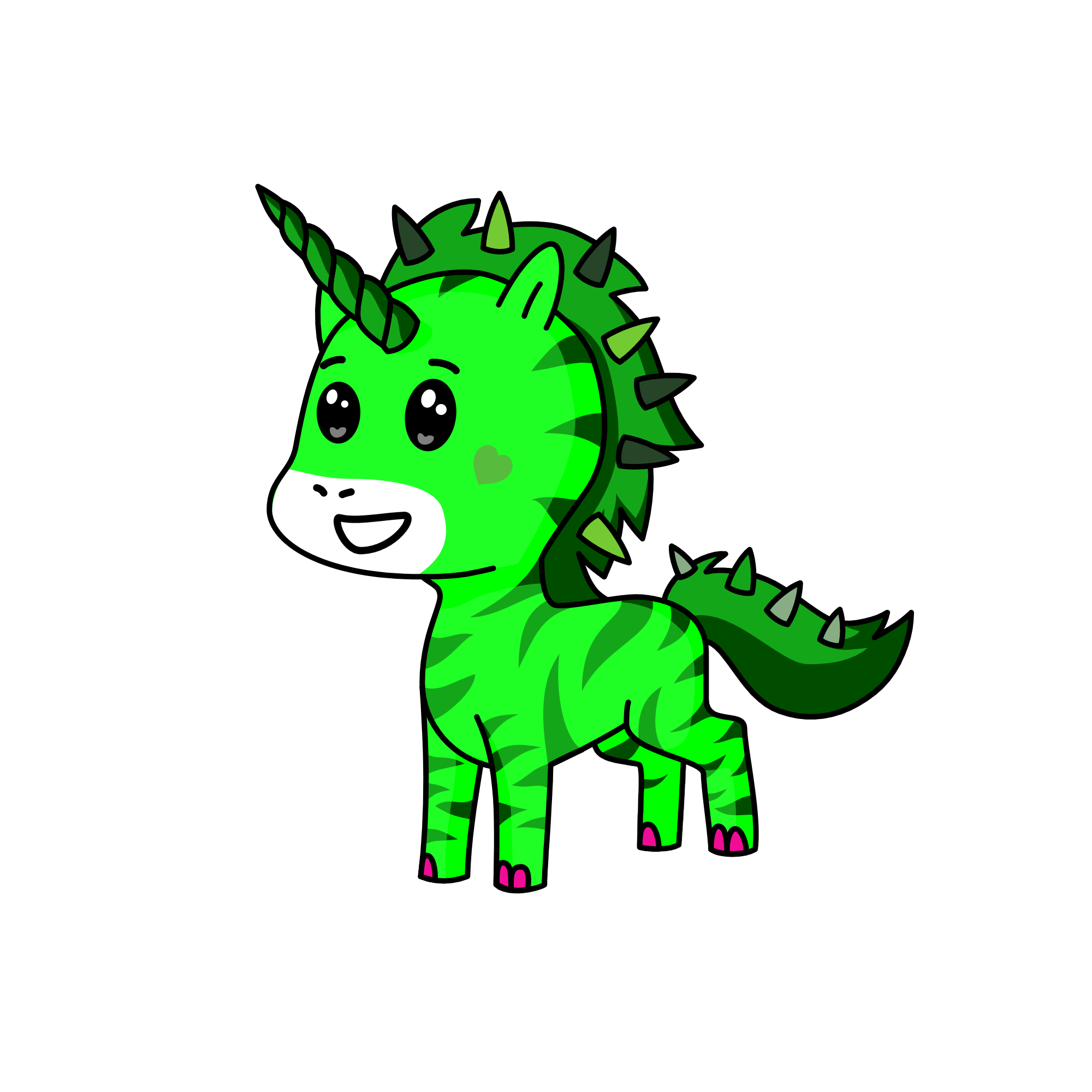 Spikey, the unicorn