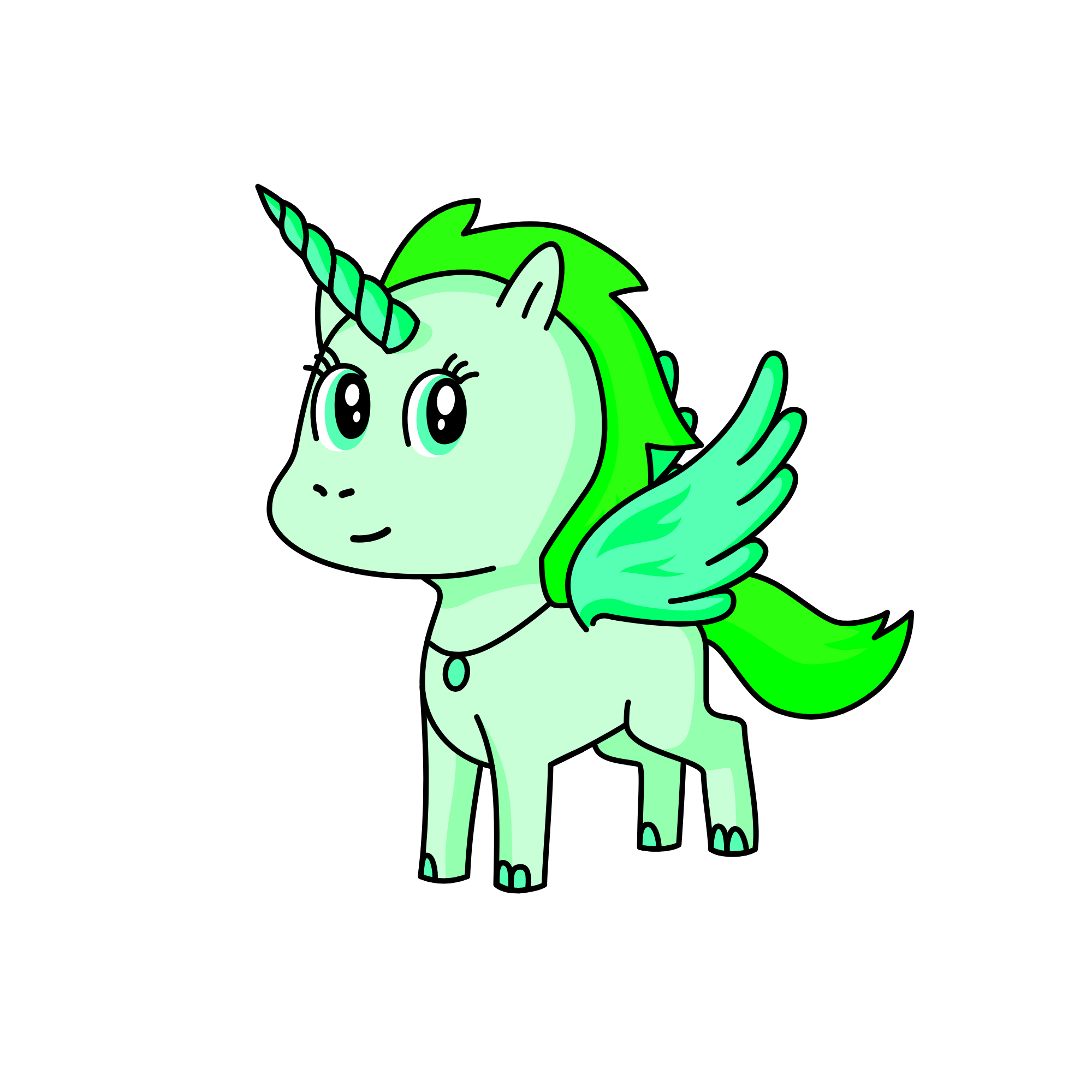 Mint, the unicorn
