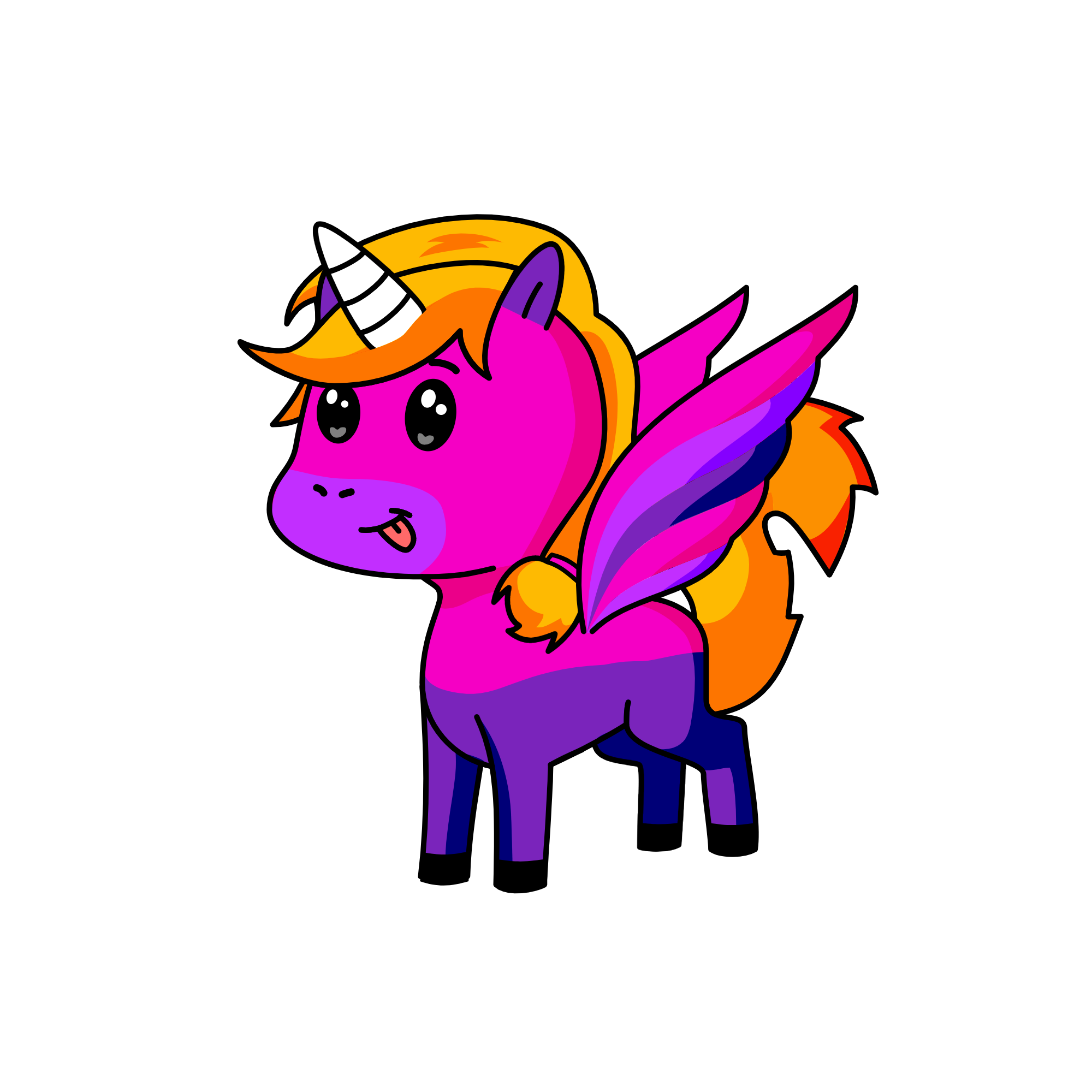how did i get my wings u may ask well go to the about tab and go all the way down and there will be , the unicorn
