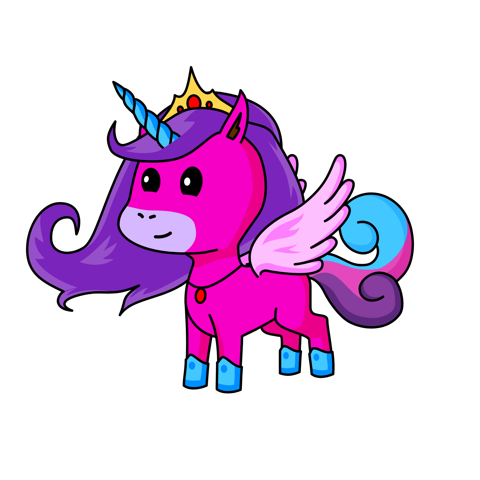 Queen Galaxia of Cornopolis, the unicorn