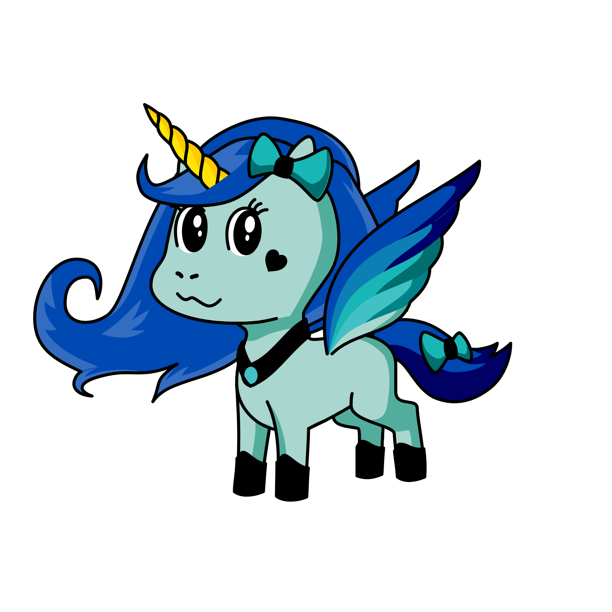 SNOW WHITE, the unicorn