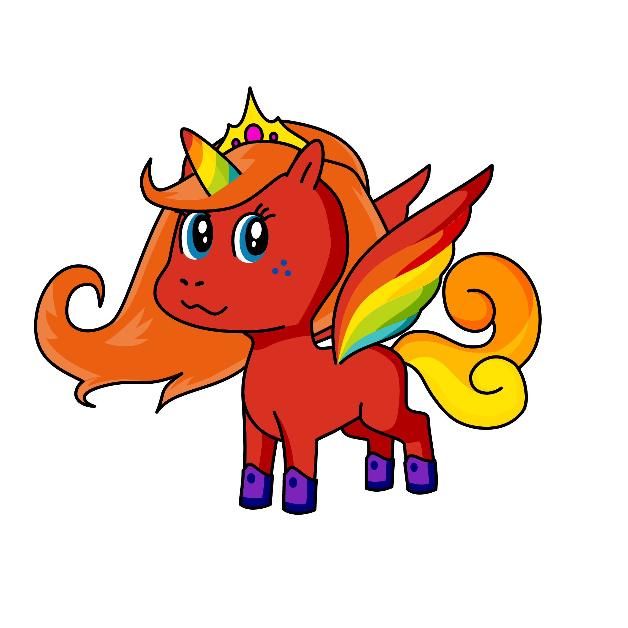 Older Queen Rainbow, the unicorn