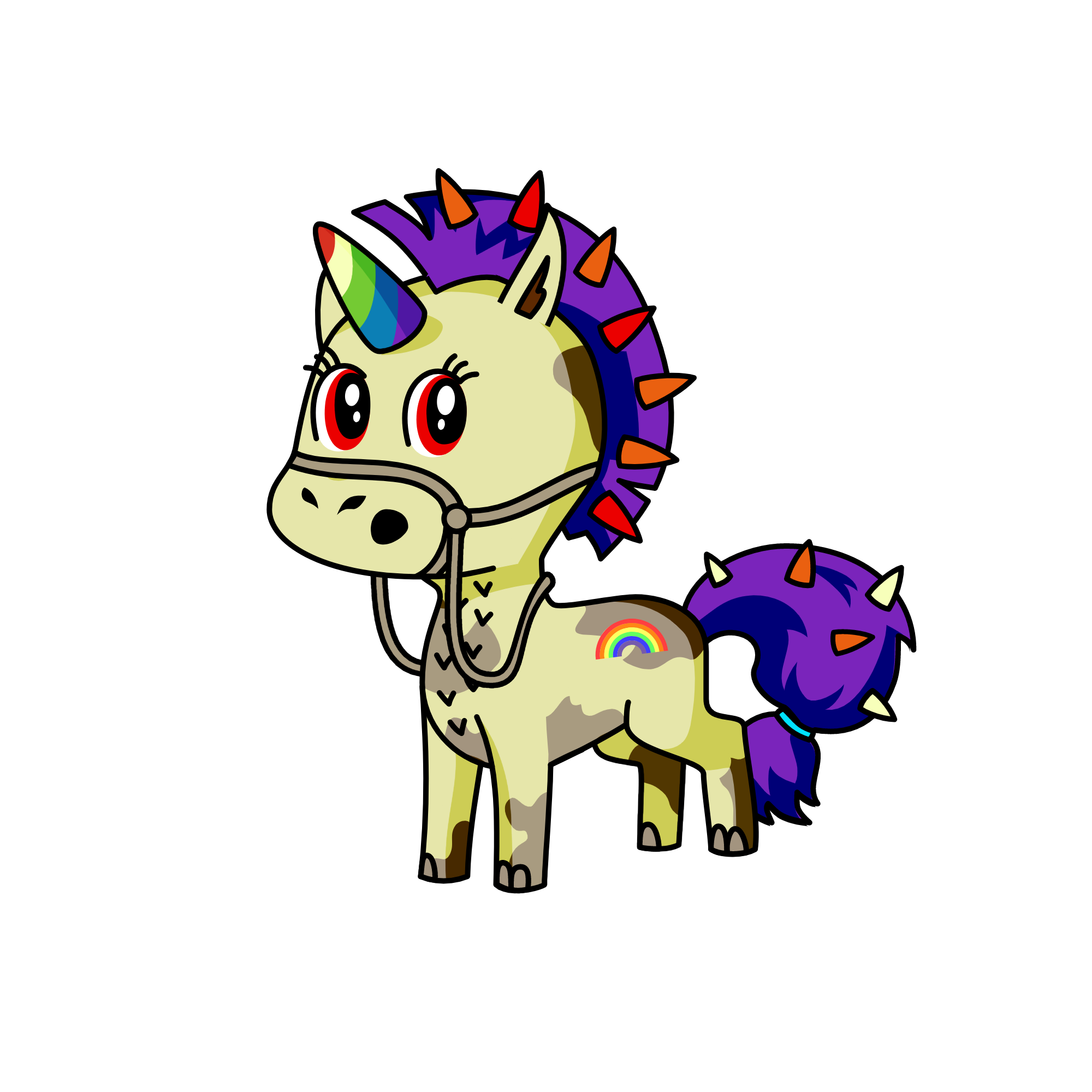 dumb rainbow pony with a plastic horn, the unicorn