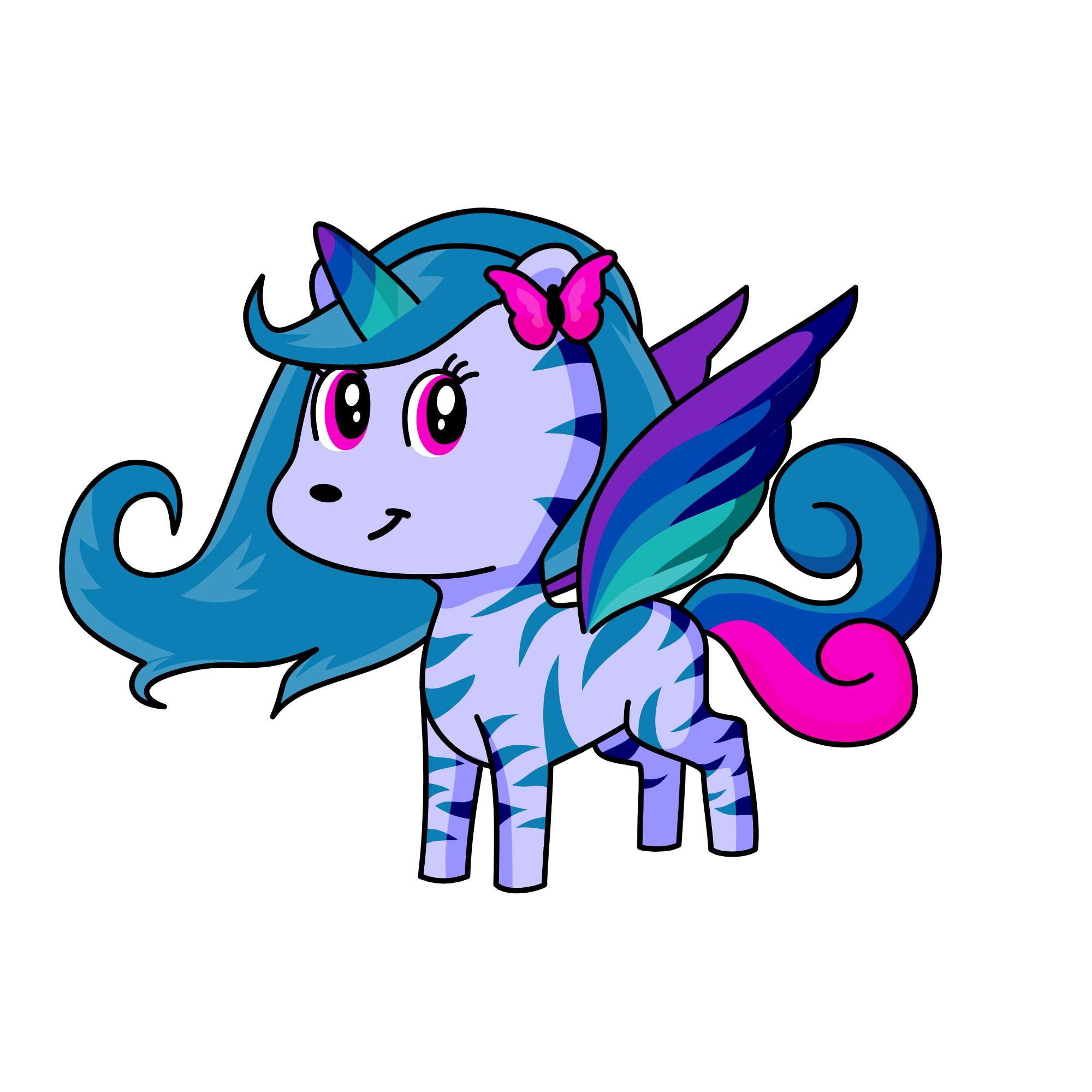 Blueberry, the unicorn