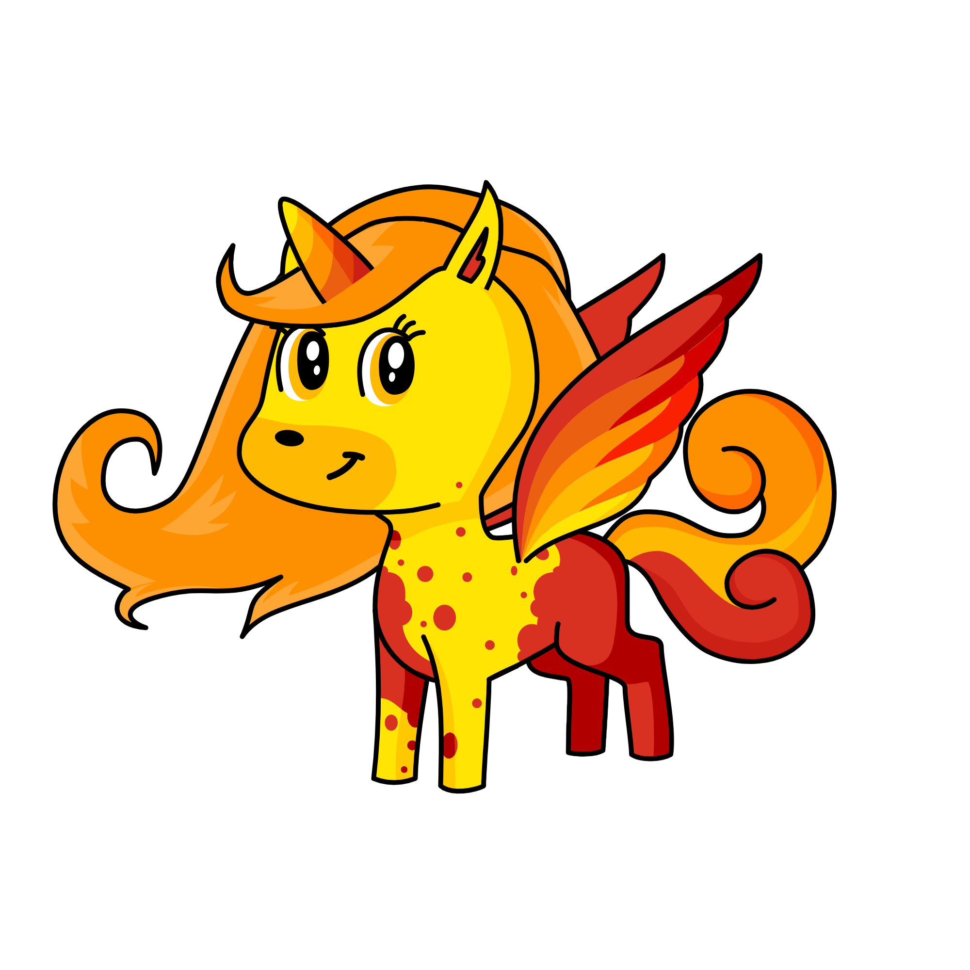 Sunset, the unicorn