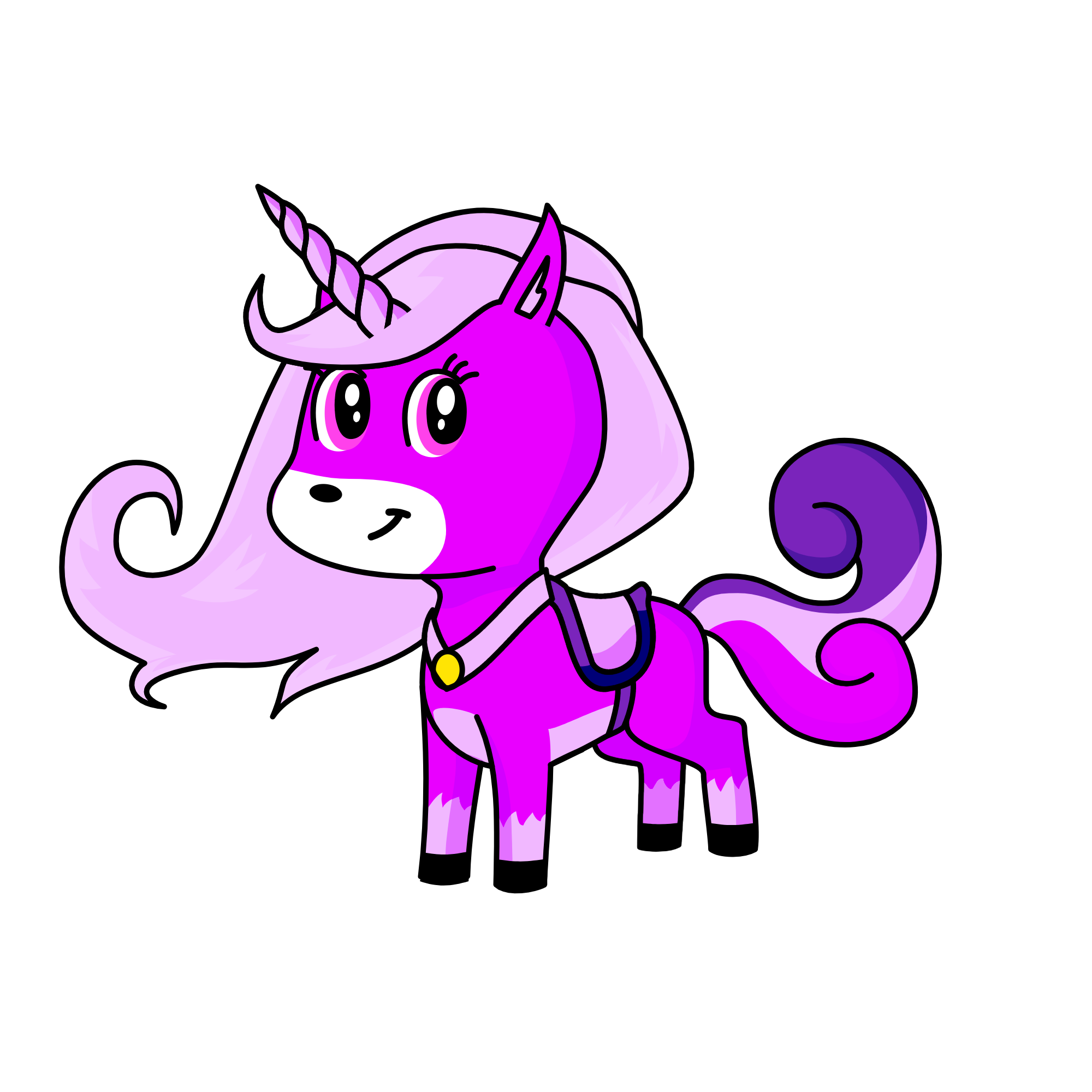 purple , the unicorn