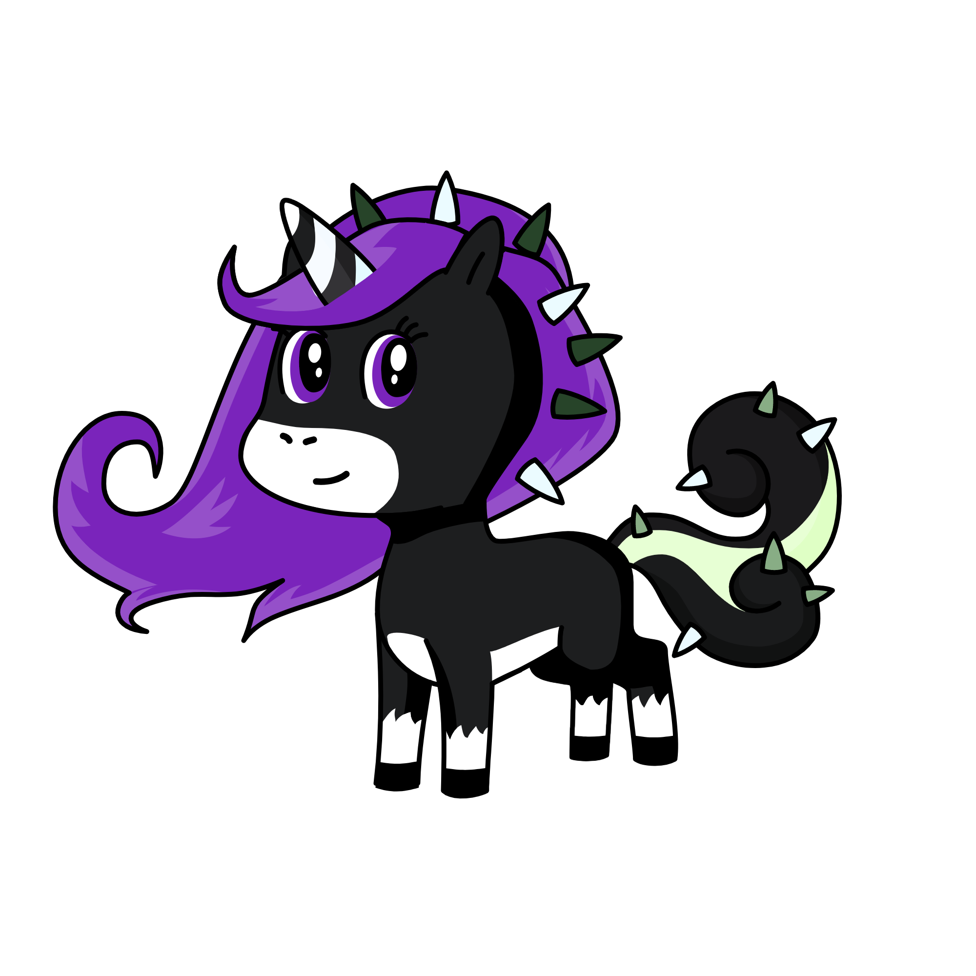 oreo,dark, the unicorn