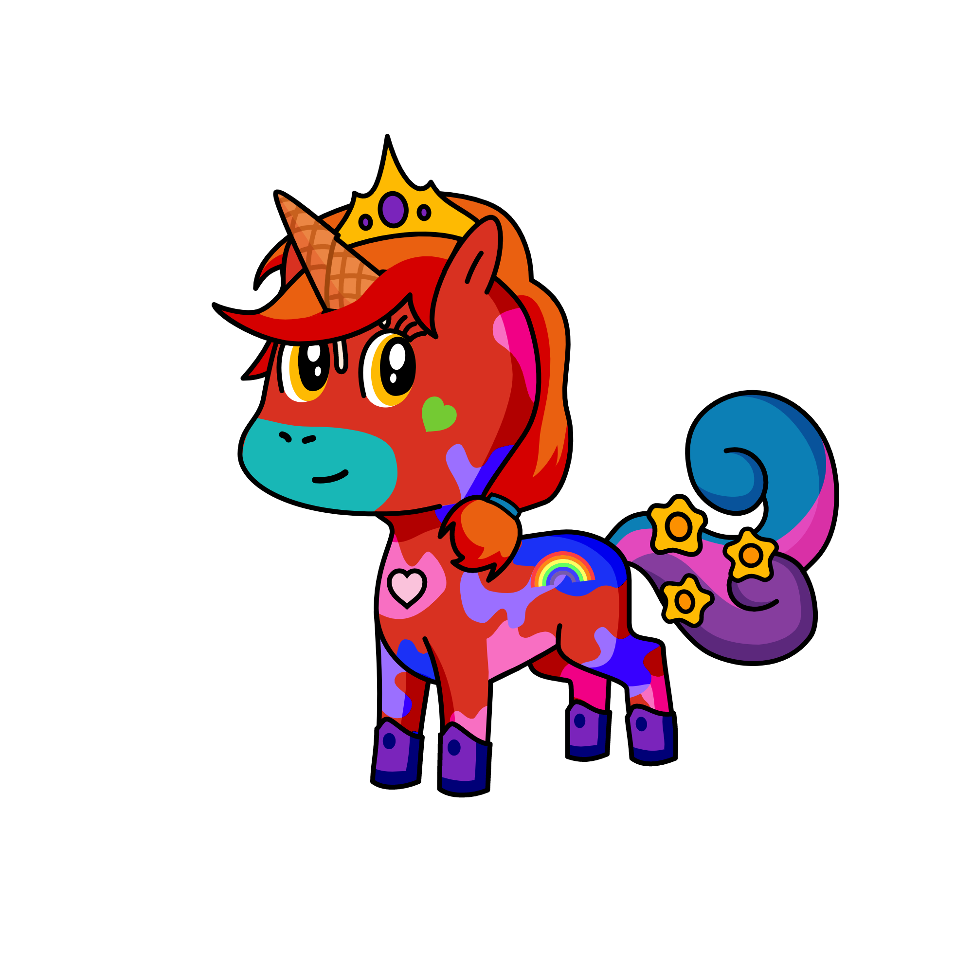 princess ice cream, the unicorn