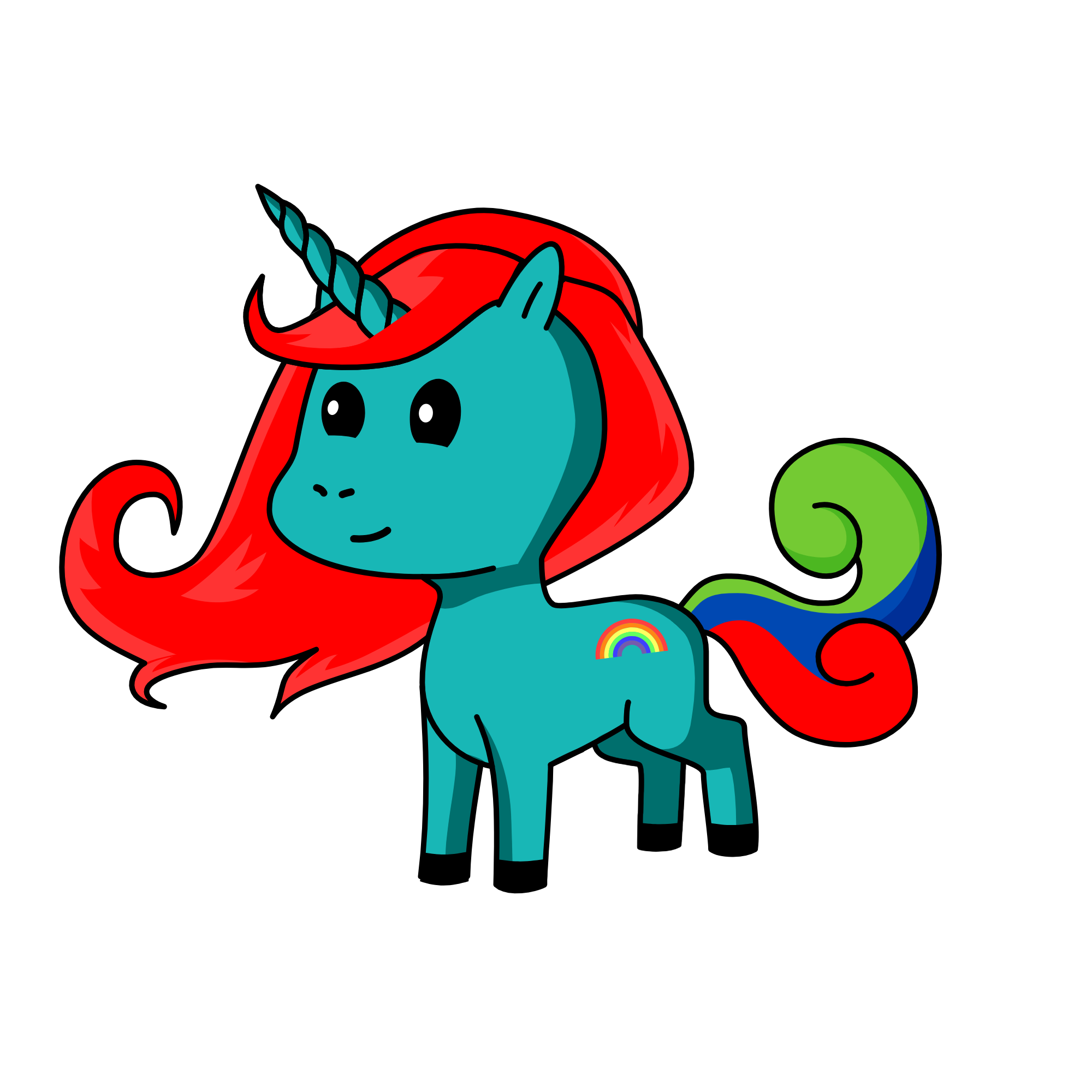 rianbow dash, the unicorn
