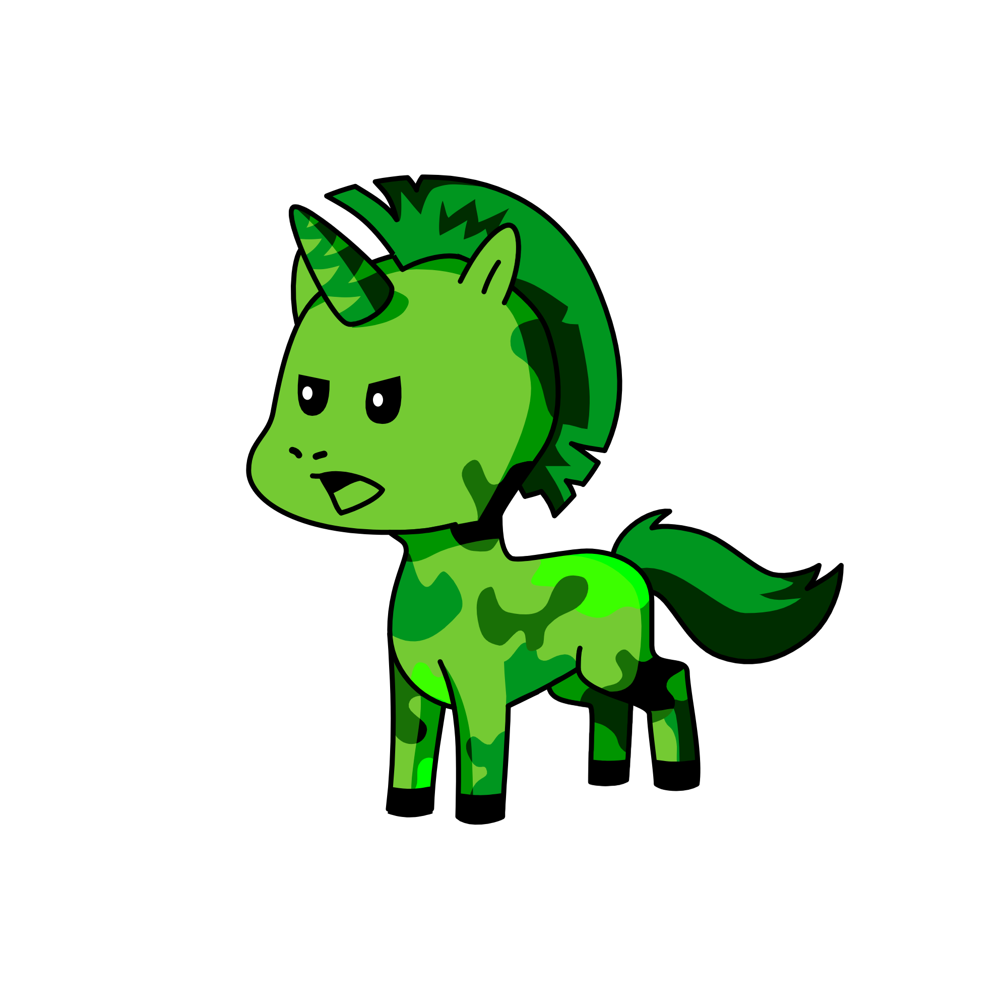 Army boy, the unicorn