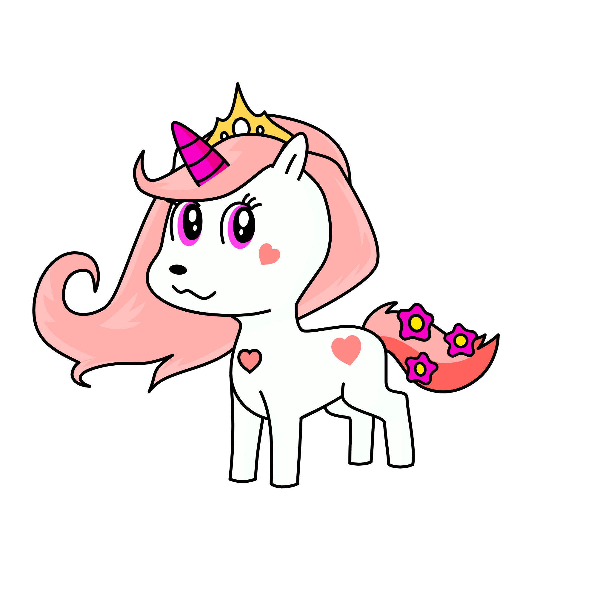 Fluffy uWu, the unicorn