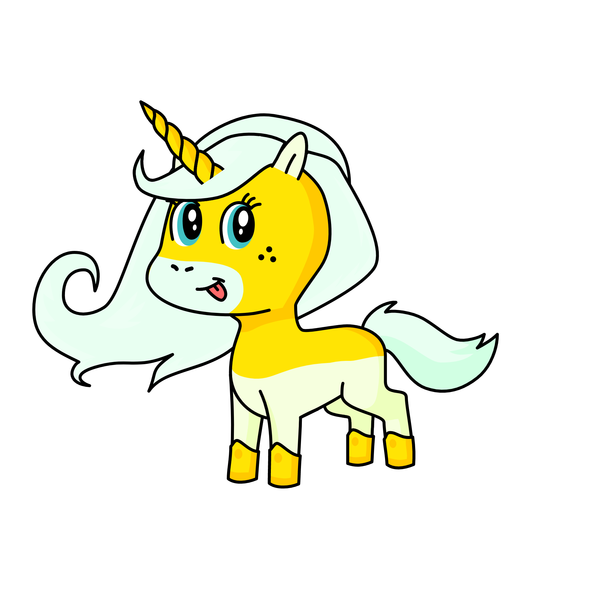 jumps, the unicorn