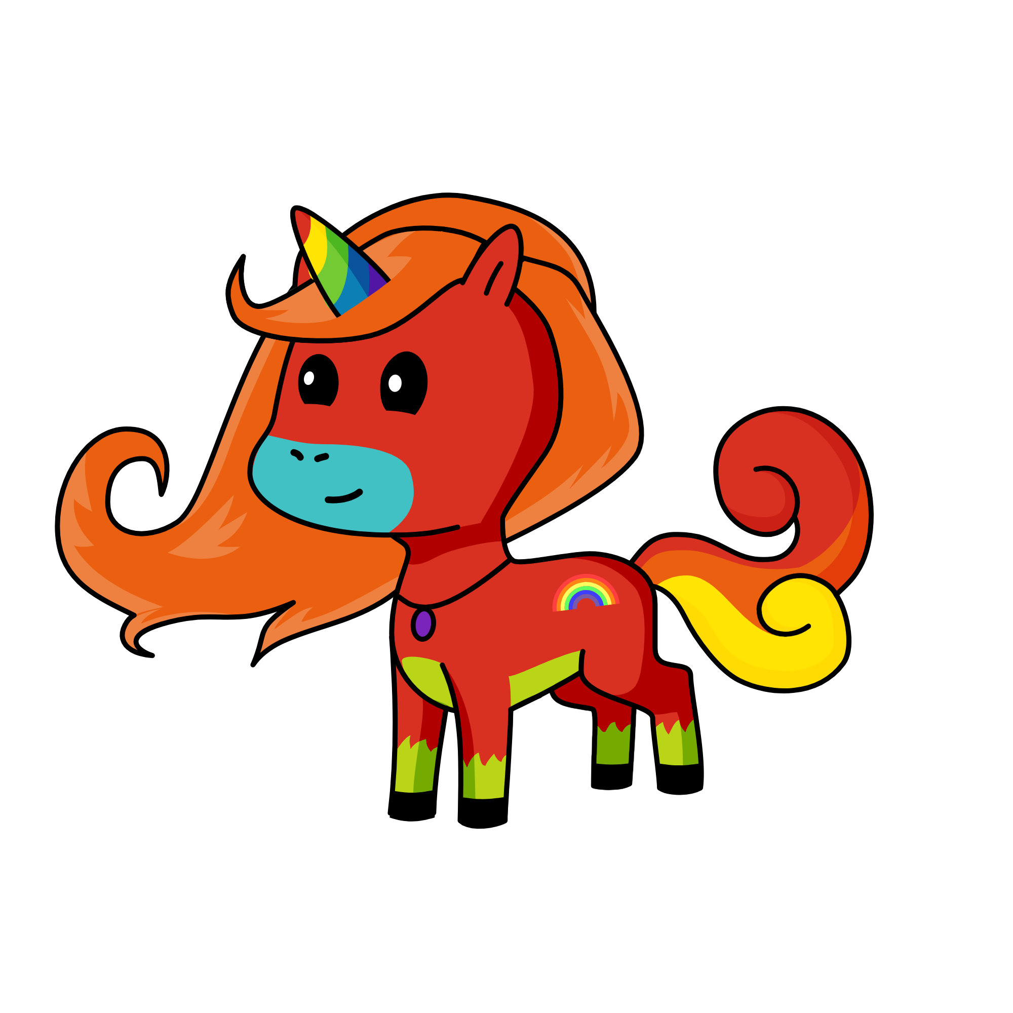 Rainbow, the unicorn