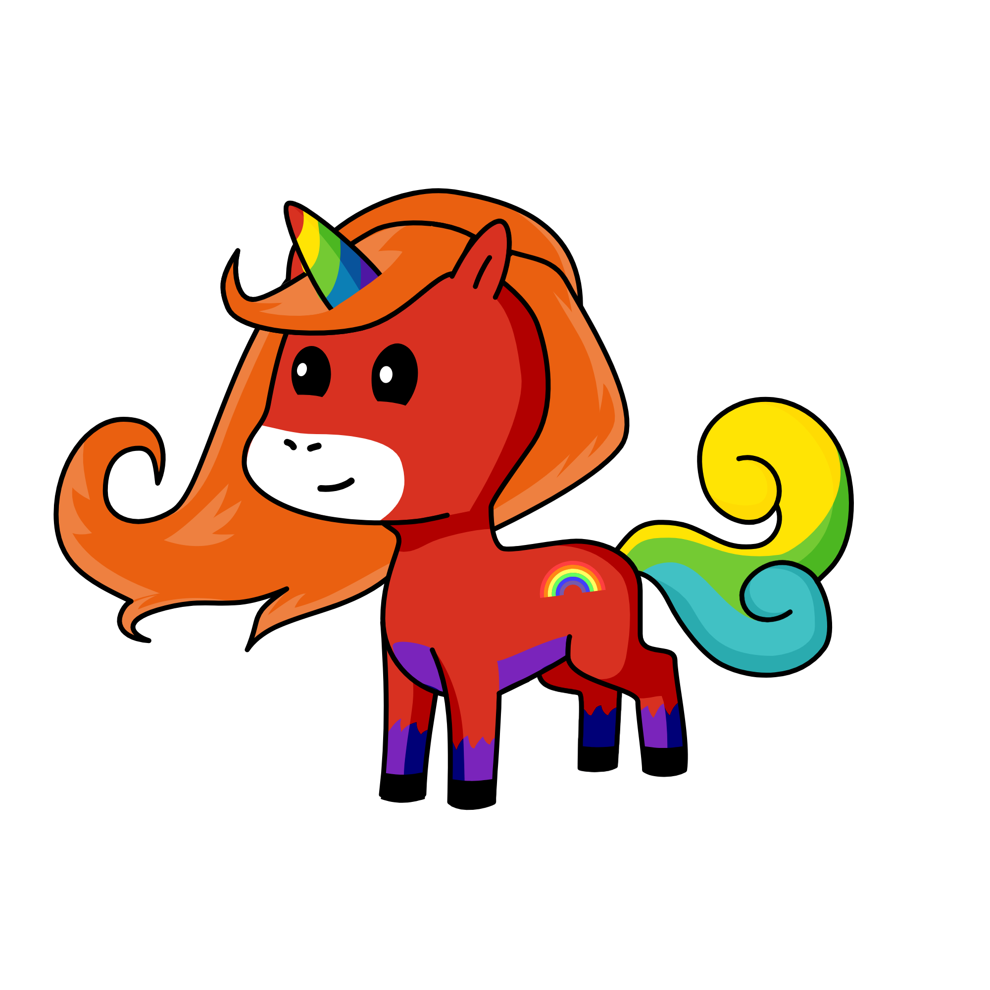 Rainbow, the unicorn