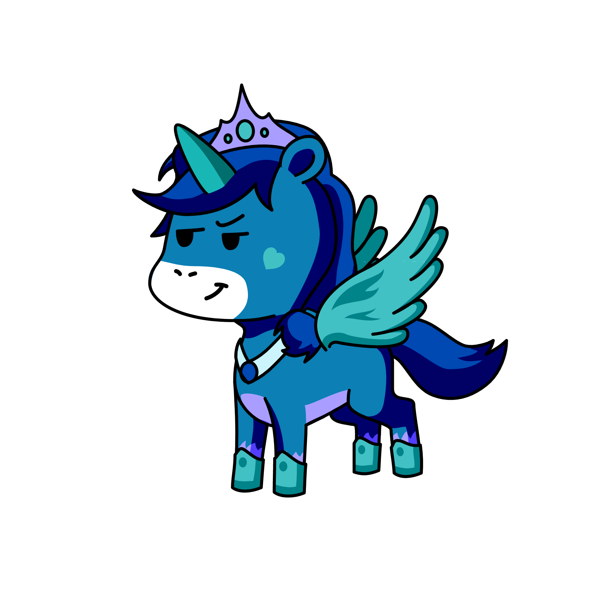 Blueberry, the unicorn