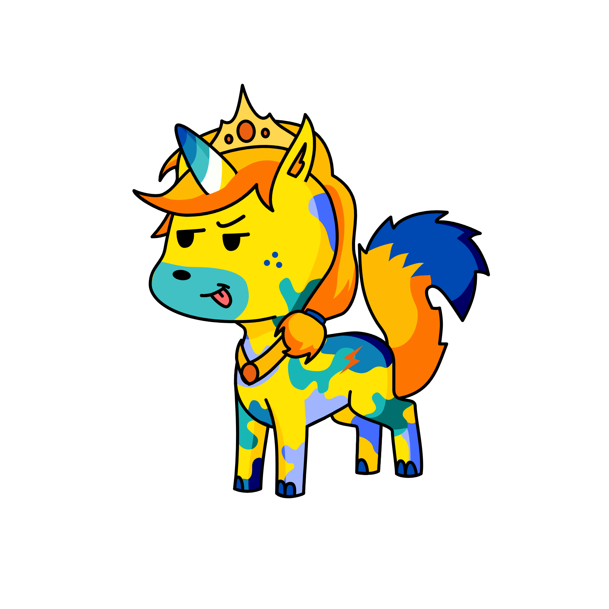 Queen Sand, the unicorn