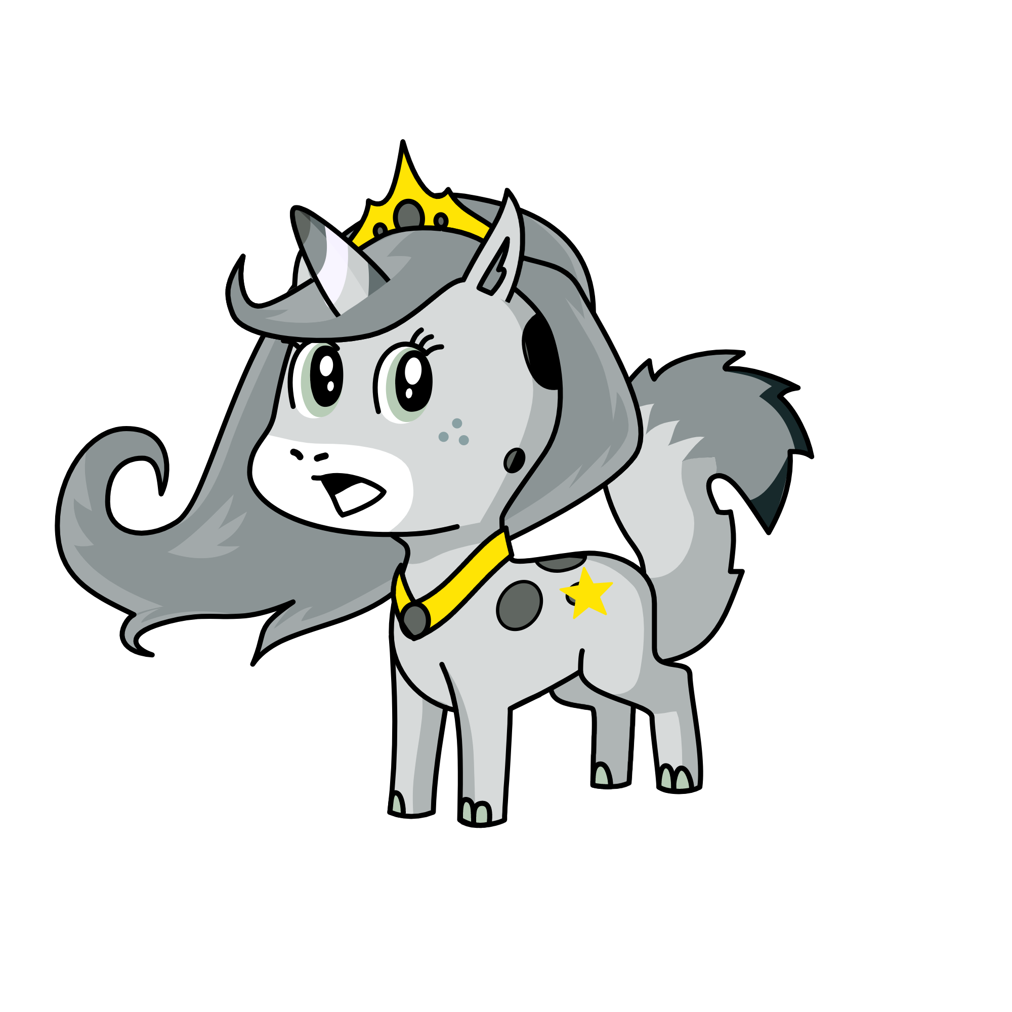 Queen Moon, the unicorn