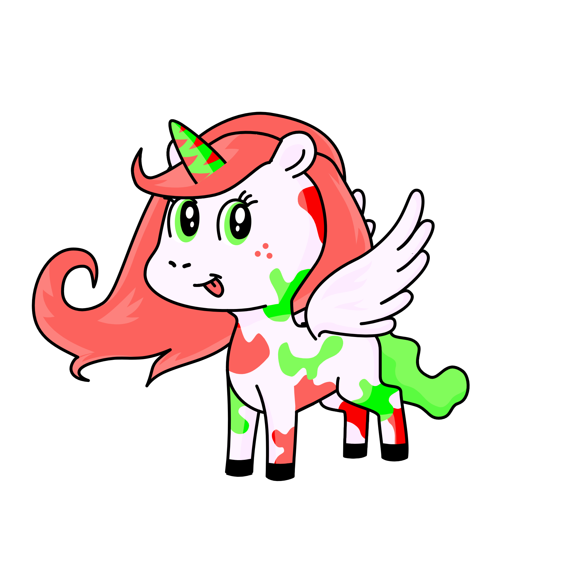 candy cane jellybean /nick name jellybean, the unicorn
