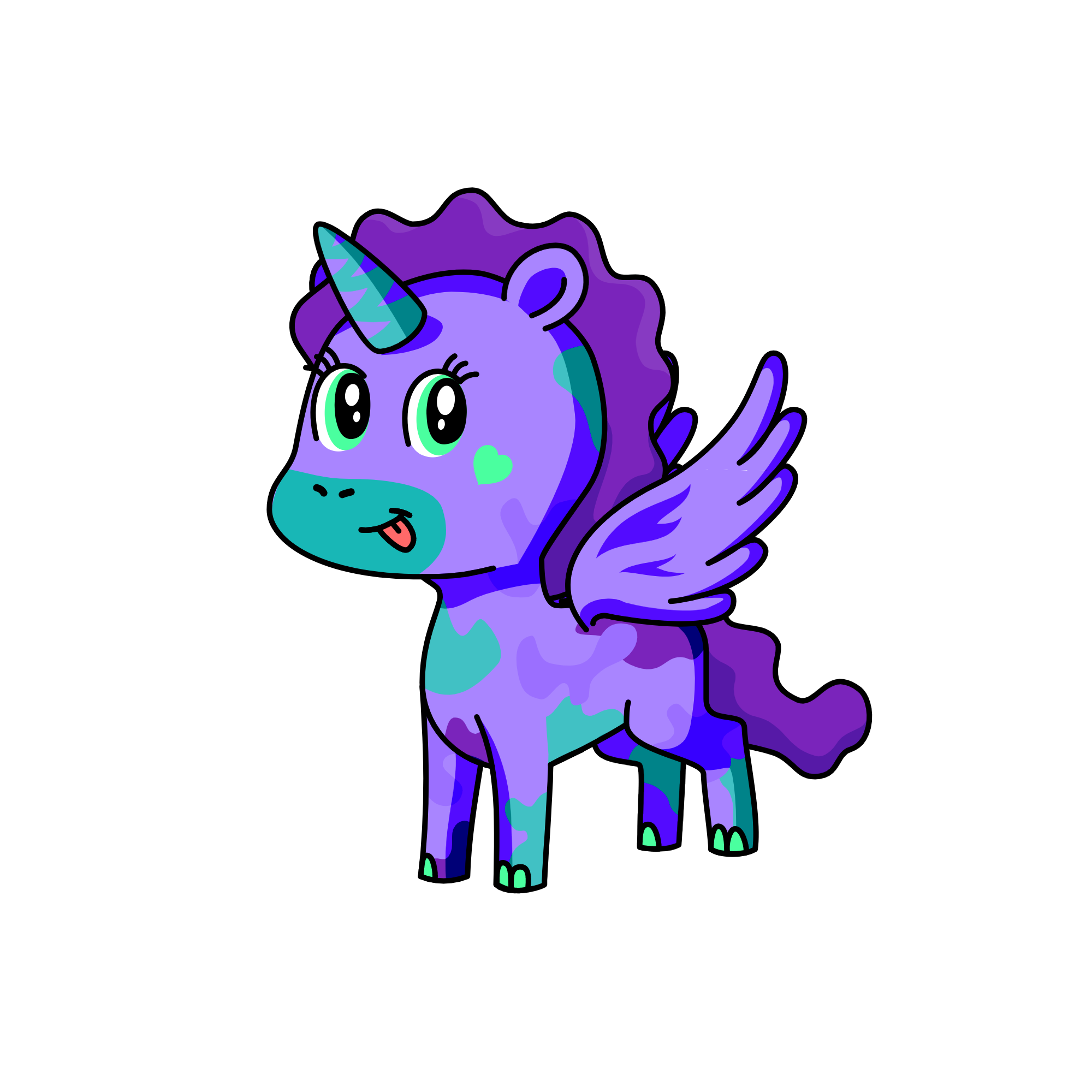 jelly mother of candy cane jellybean , the unicorn