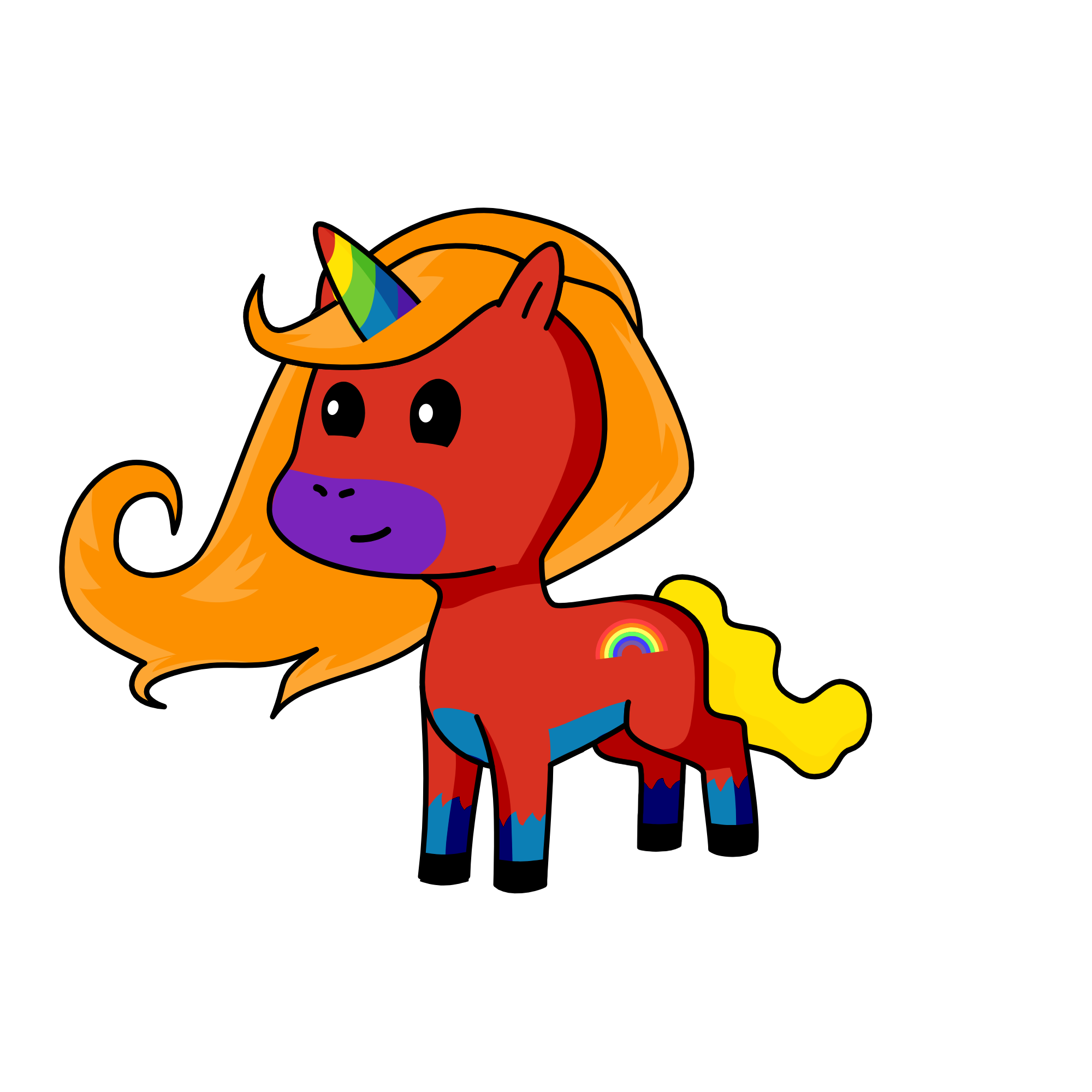 Rainbow, the unicorn